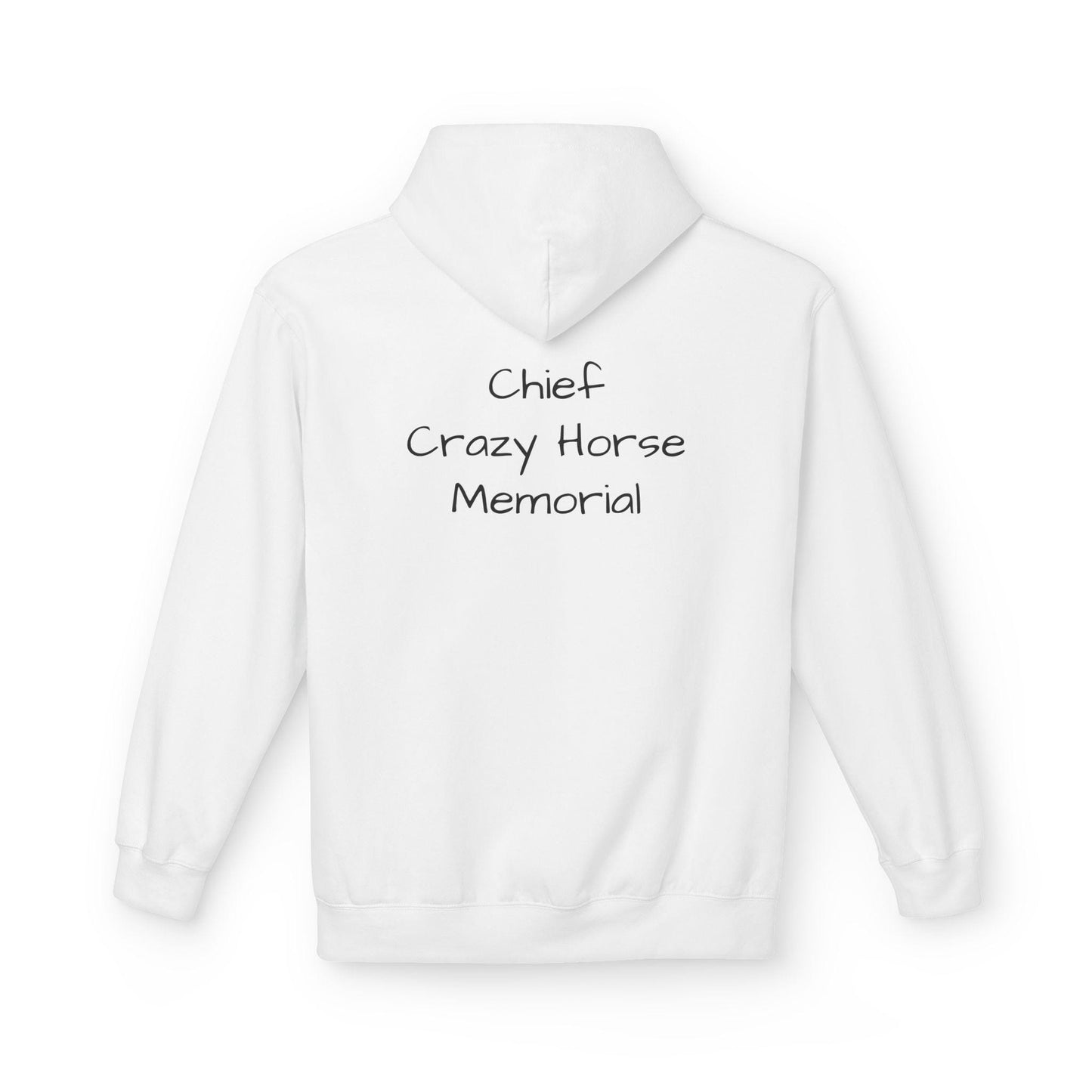 Chief Crazy Horse Tribute Hoodie, Indigenous American Heritage Unisex Fleece Jacket, Jean LaTasse Design, Softstyle Sweatshirt, Memorial