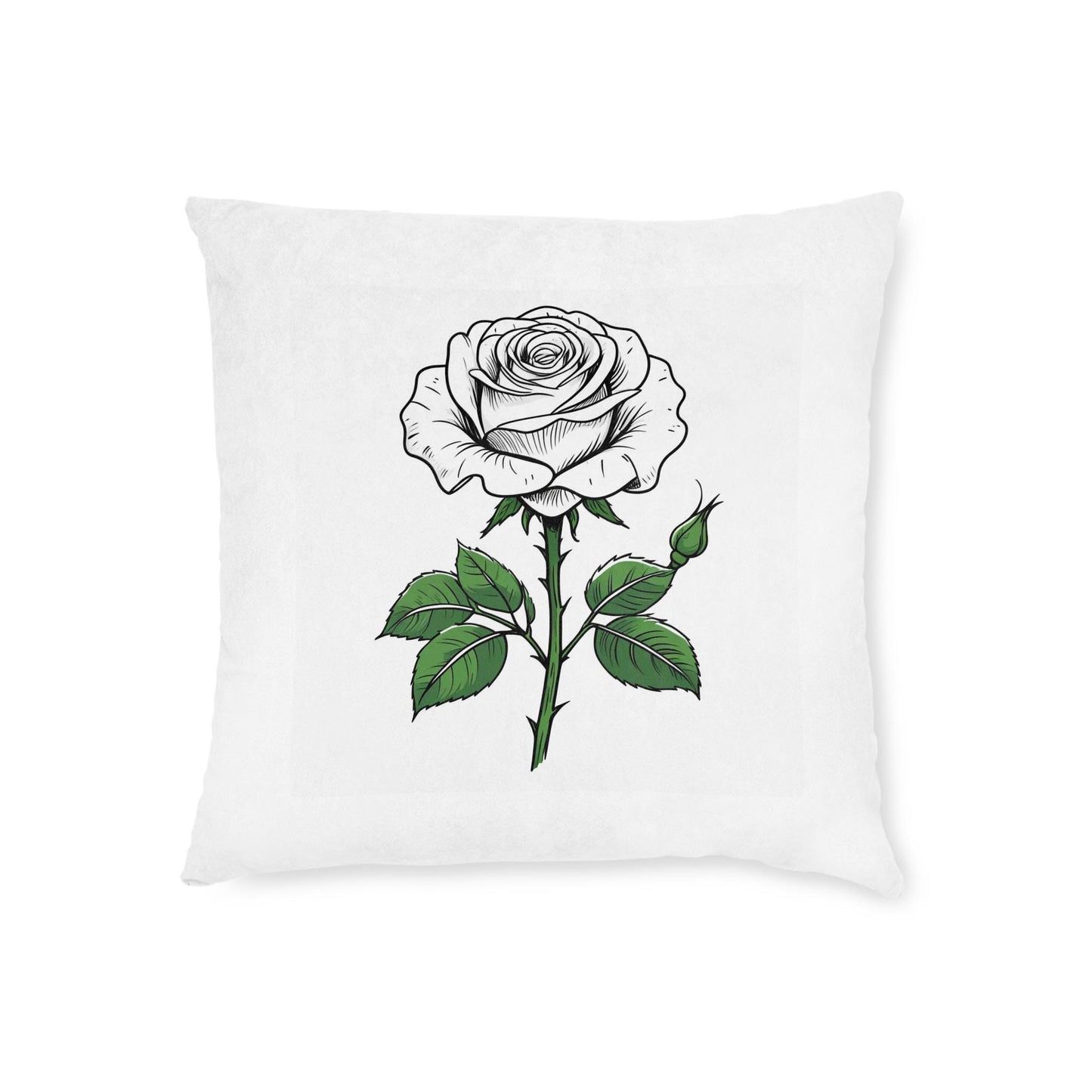 Elegant Rose Design Square Pillow | Home Decor, Gift for Her, Cozy Living, Floral Accent, Birthday Present