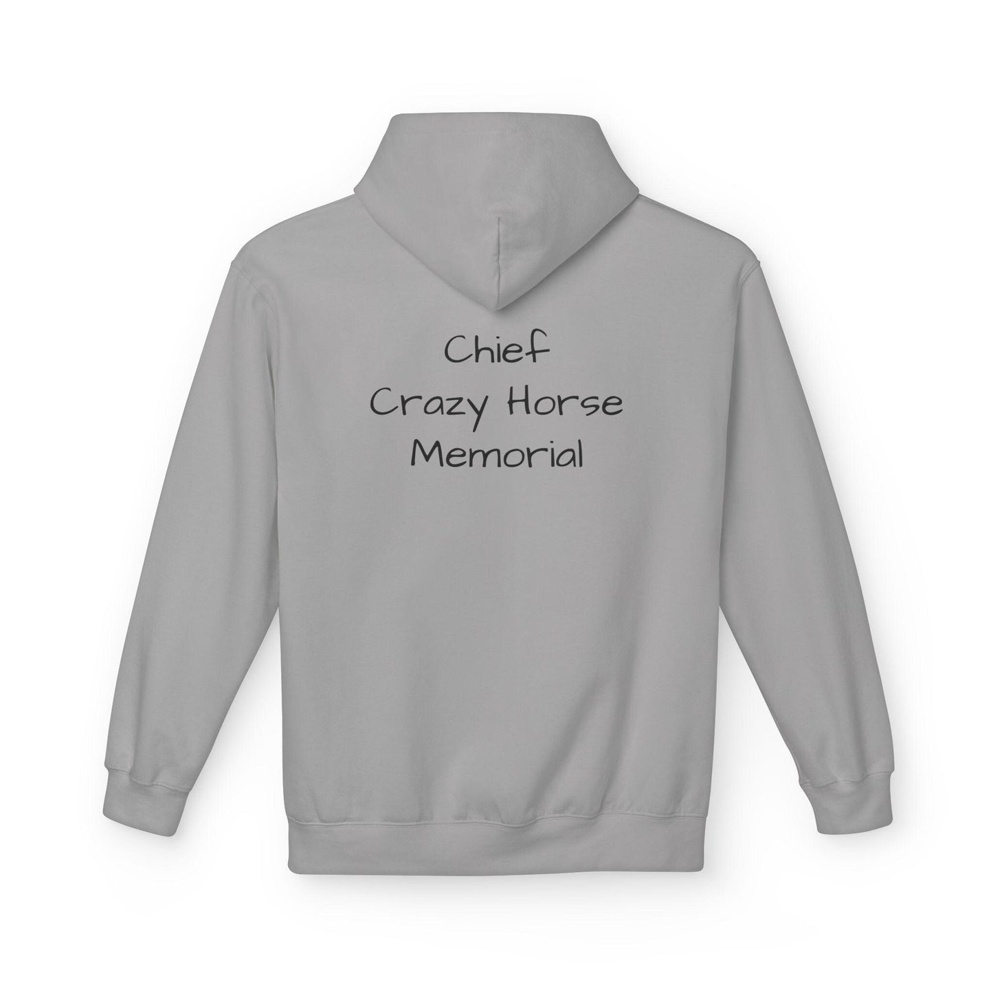 Chief Crazy Horse Tribute Hoodie, Indigenous American Heritage Unisex Fleece Jacket, Jean LaTasse Design, Softstyle Sweatshirt, Memorial