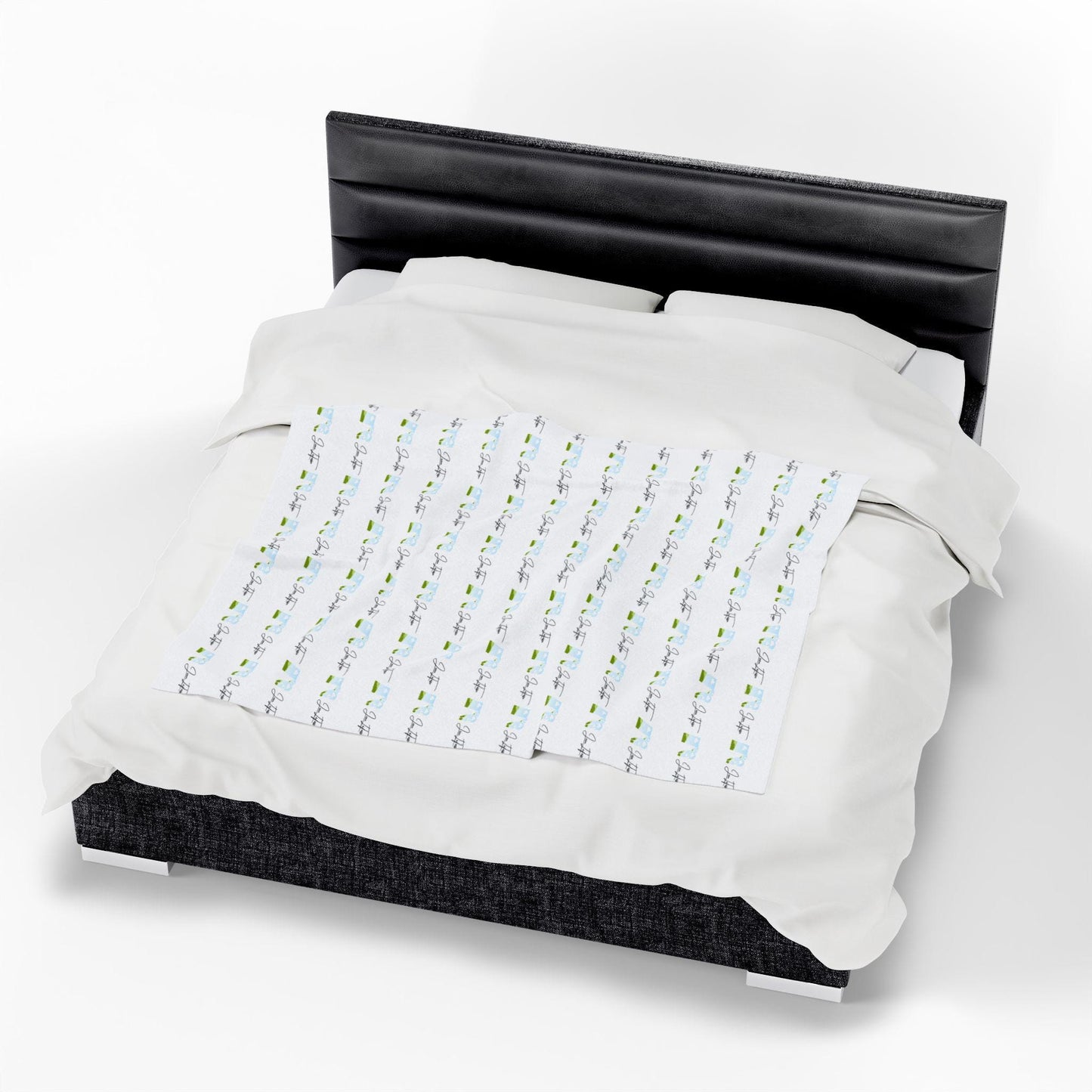 Plush Blanket, Jean La Tasse Jean's World Promotional Design for Comfortable Rest and Relaxation - Velveteen Blanket, Cozy Throw, Soft
