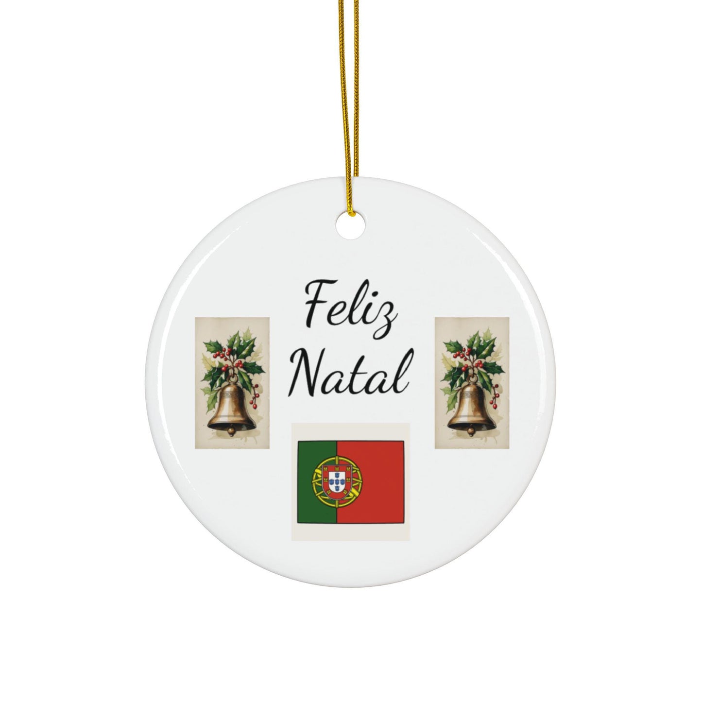Double-Sided Ceramic Ornaments for Holiday Decor, Personalized Christmas Gift, Festive Tree Decoration, Unique Keepsake