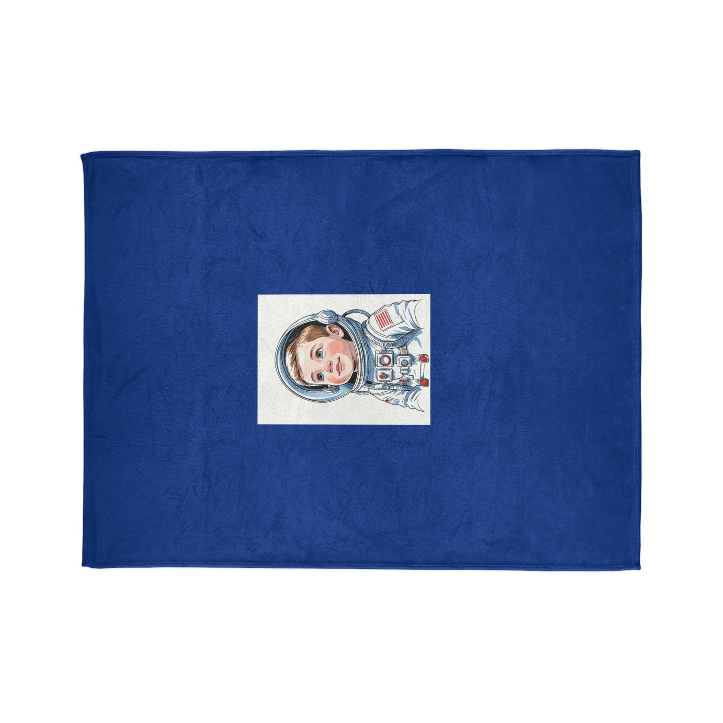 Polyester Blanket - Jean LaTasse Astronaut Design, Space Themed Kids Room Decor, Reach for the Stars, Bed Throw, Chair Cover, Gift for Young