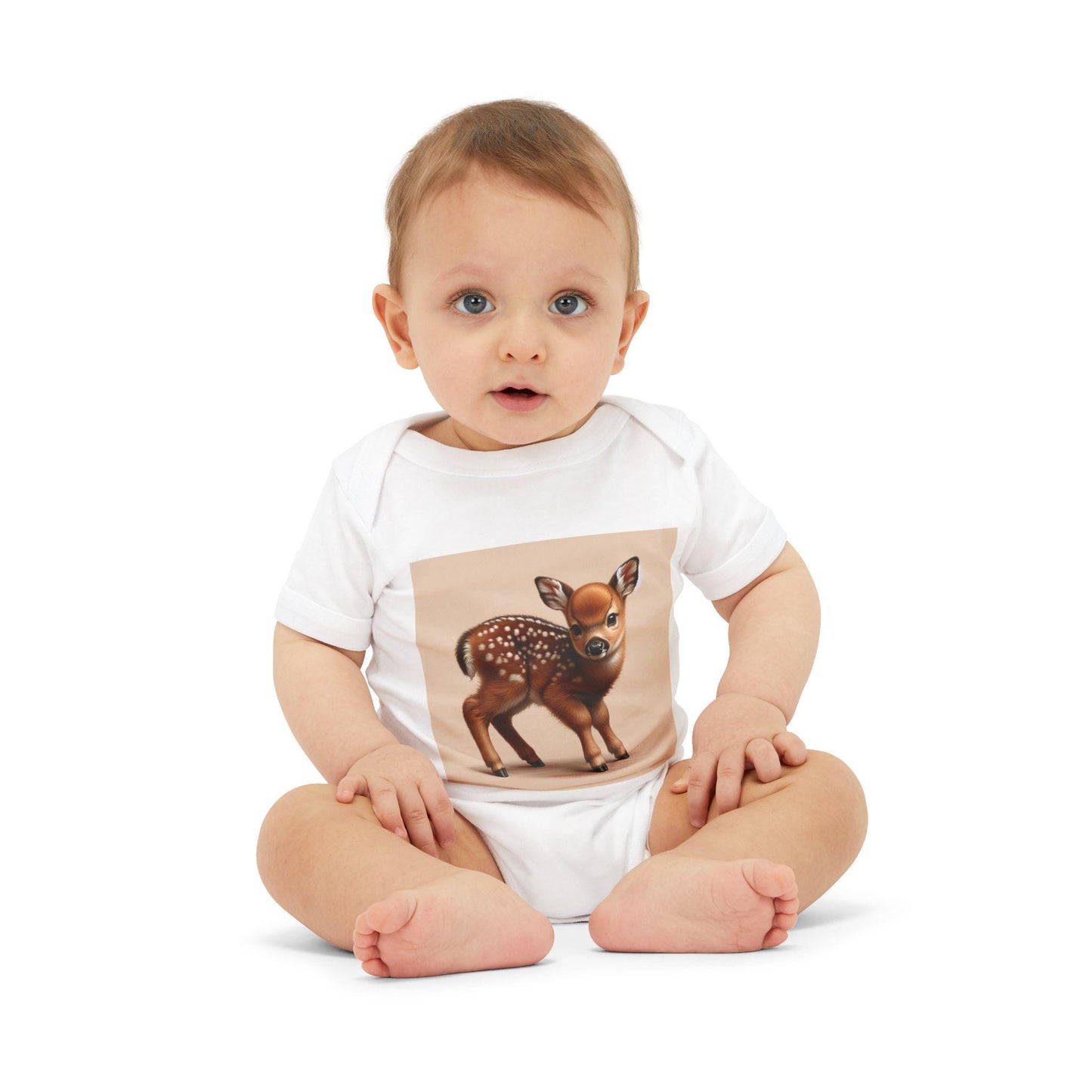 Cute Fawn Infant Onesie, Baby Shower Gift, Newborn Outfit, Animal Theme, Adorable Baby Clothing