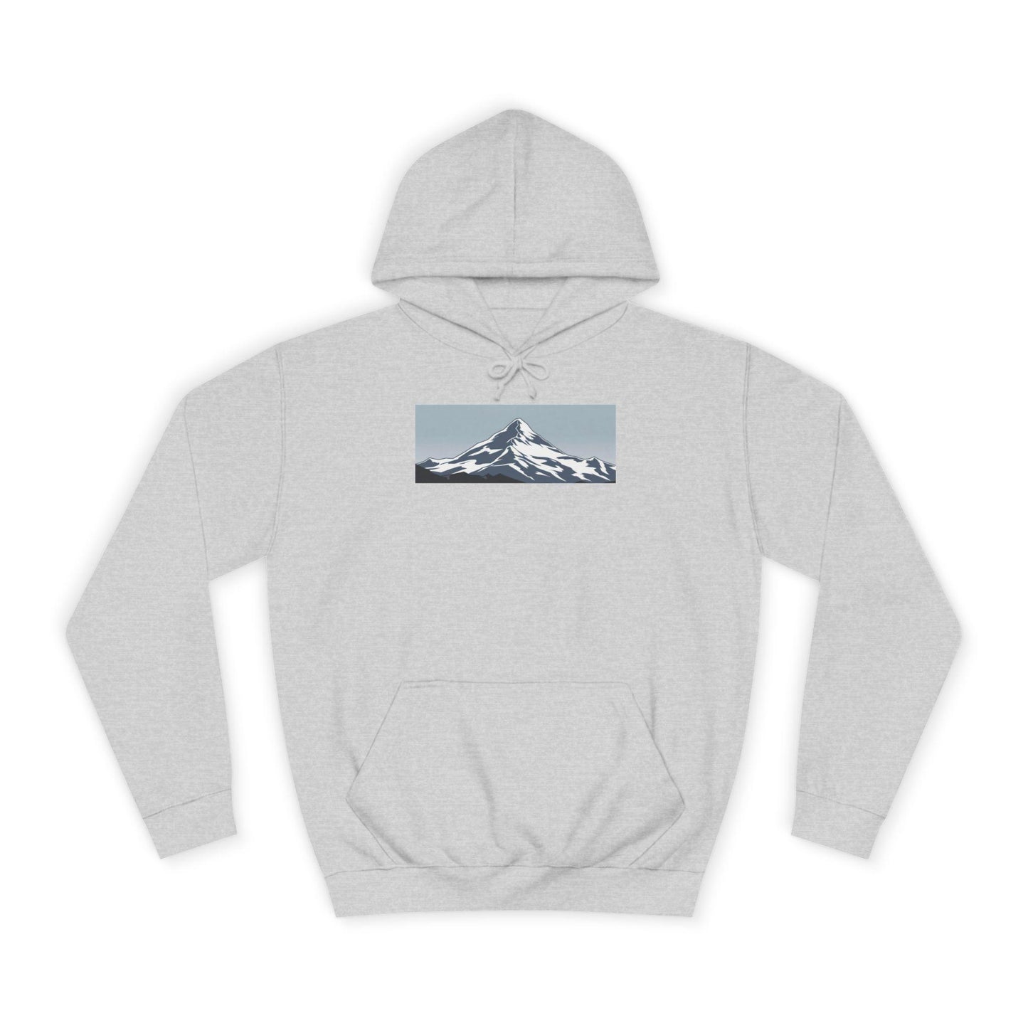 Mountains Majesty Unisex College Hoodie, Alaska Nature Hooded Sweatshirt, Mountain Lover Gift, Jean LaTasse Design, Outdoor Adventure