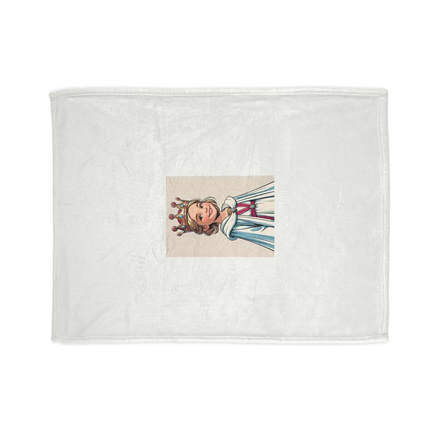 Royal Polyester Blanket for Young Queens, Purity and Royalty Design, Bed Chamber Decoration, Princess Blanket, Soft Bed Throw,