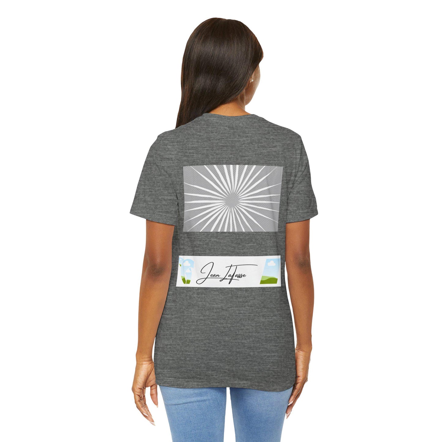 Jean LaTasse New Guy in Town Unisex Tee, Short Sleeve Tshirt, Vintage Jean's World Design, T-shirt, Top, Cotton Shirt, Classic Tee