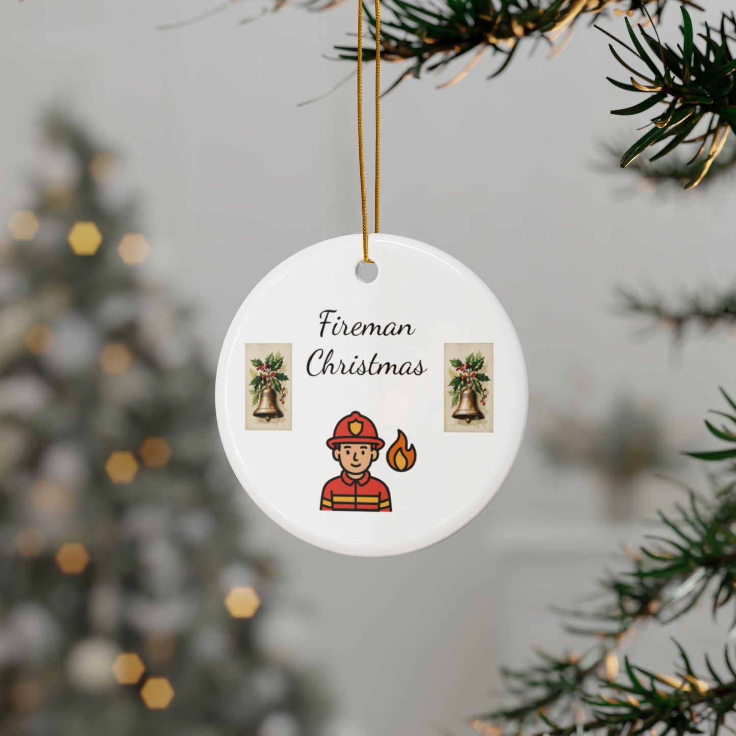 Firefighter Ornaments, Personalized Holiday Decor, Christmas Decorations, Unique Gifts, Celebration Keepsakes