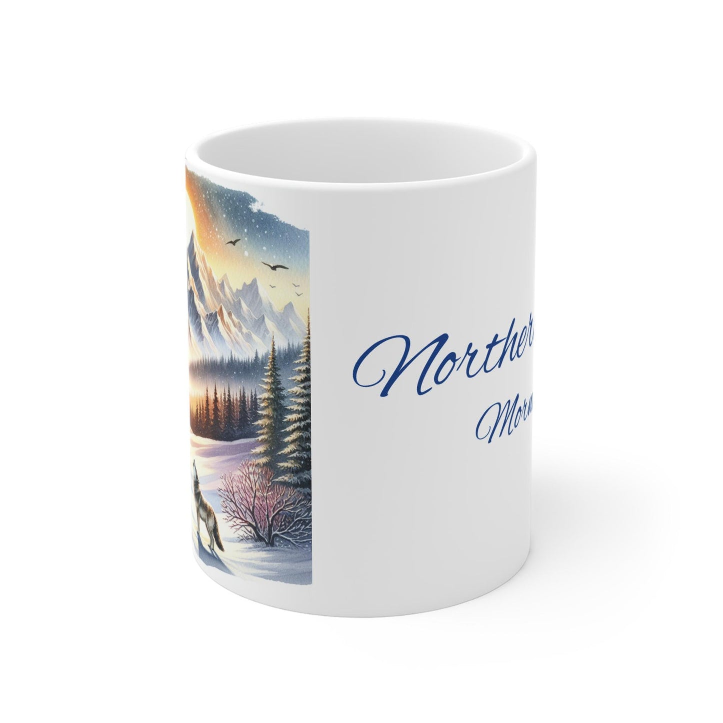 Mug 11oz, Exciting New Day Coffee Cup, Winter Birthday Gift Mug,Winter Decor Mug, Hot Beverage Mug