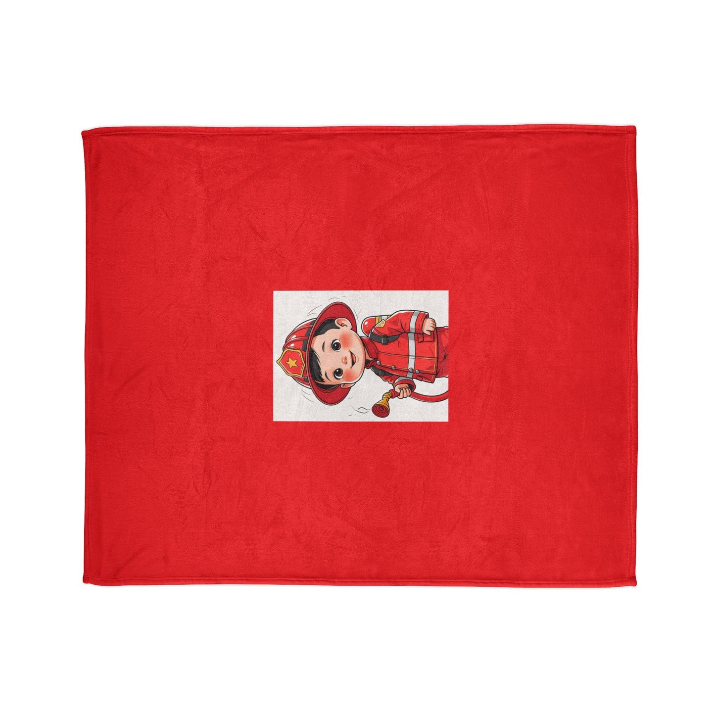 Soft Polyester Blanket - Fireman Theme, Kids Room Decor, Chair Throw, Bed Cover, Civil Service Safety, Rescue