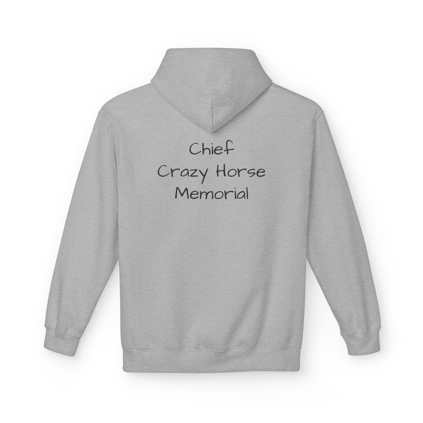 Chief Crazy Horse Tribute Hoodie, Indigenous American Heritage Unisex Fleece Jacket, Jean LaTasse Design, Softstyle Sweatshirt, Memorial