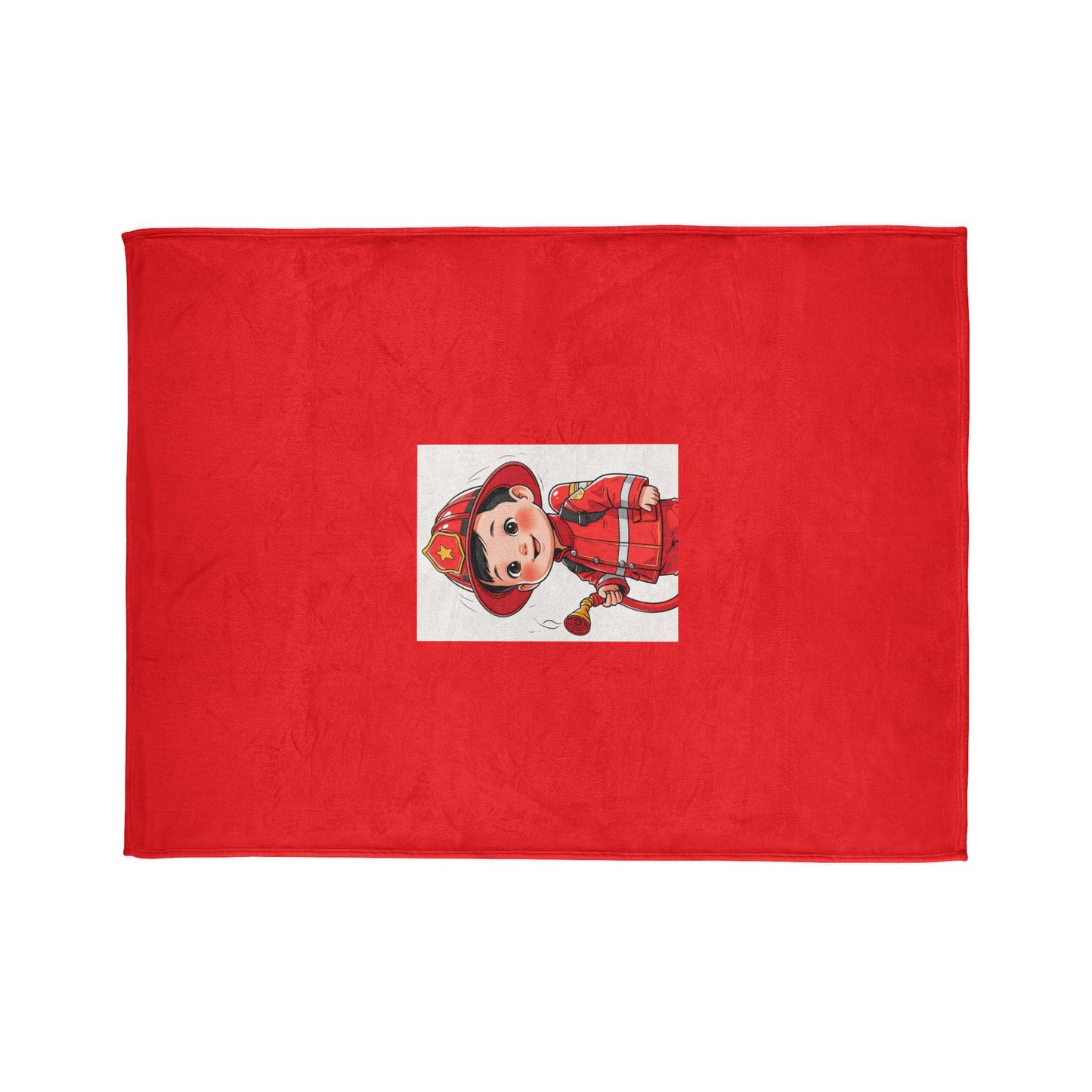 Soft Polyester Blanket - Fireman Theme, Kids Room Decor, Chair Throw, Bed Cover, Civil Service Safety, Rescue