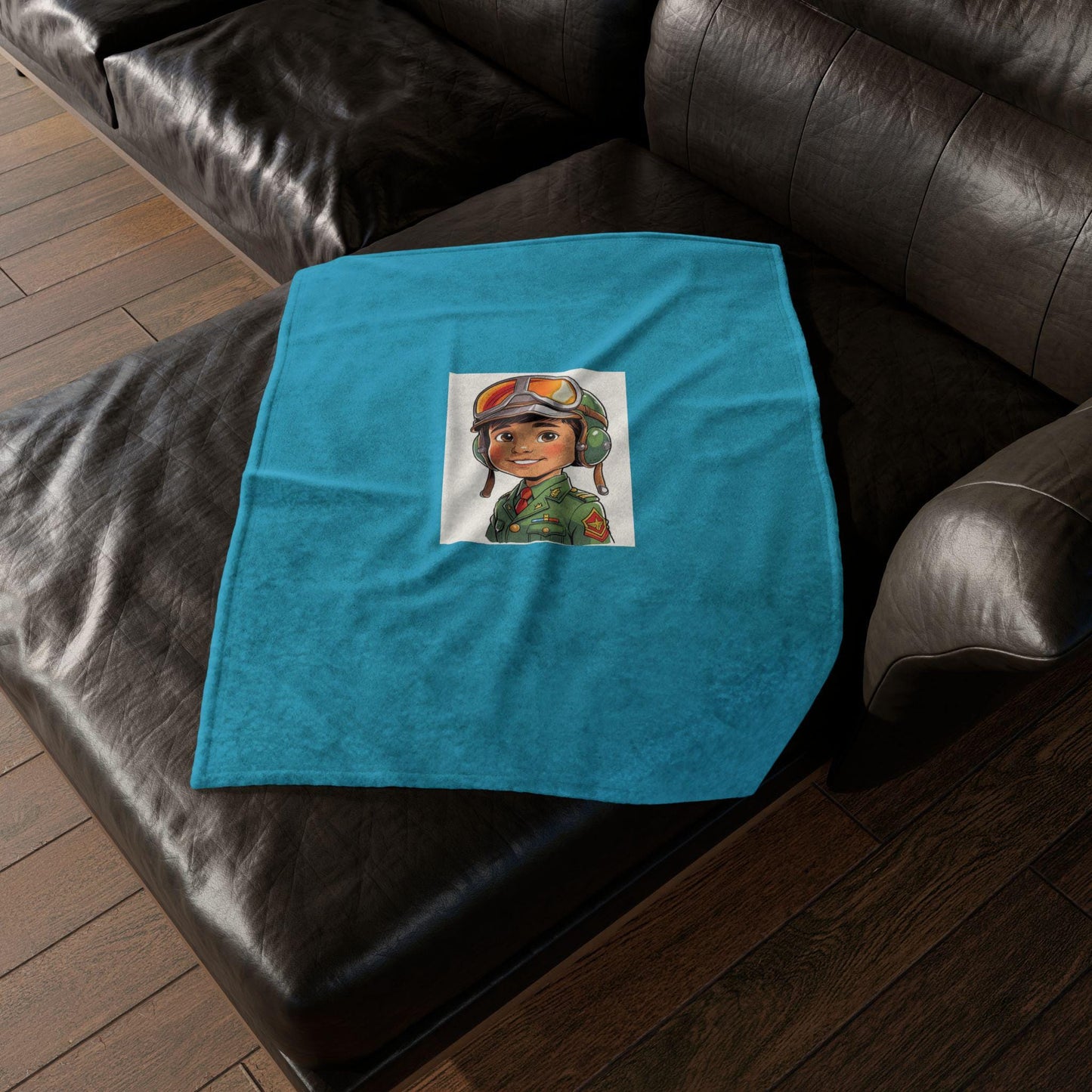 Throw Blanket for Young Aspiring Fighter Pilots - Soft Cozy Pilot Decor for Bed or Chair, Jean LaTasse Design, Patriotic Gift, Home Decor