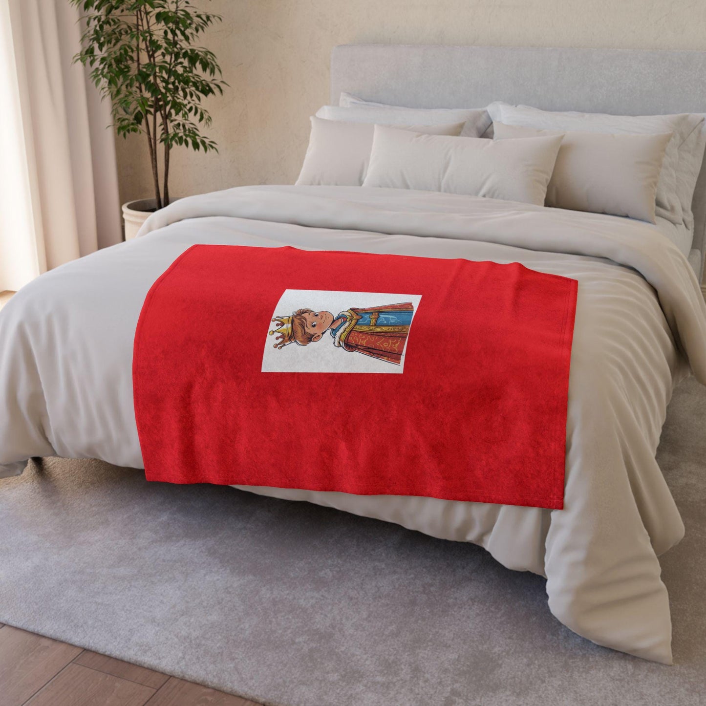 Blanket, Young King in the Making, Royal Decoration for Bedchamber, Chair or Bed, Soft Throw Blanket, Gift for Kids