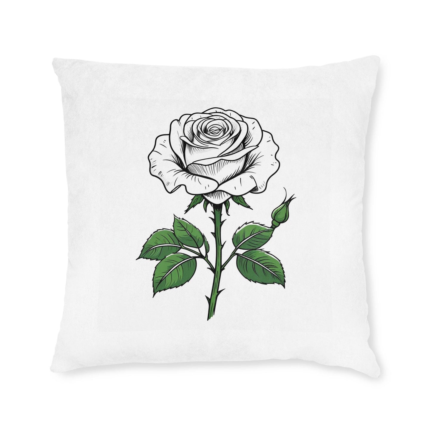 Elegant Rose Design Square Pillow | Home Decor, Gift for Her, Cozy Living, Floral Accent, Birthday Present