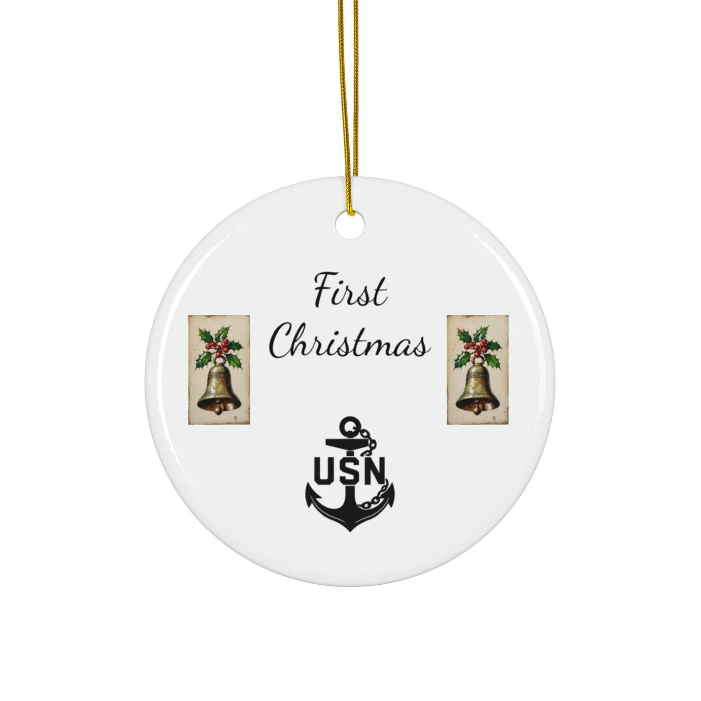 Ceramic Ornaments, Navy Jean LaTasse Design, Naval Forces Honoring Gift, Decorative Holiday Decor, Patriotic Home Accent, Memorial Day