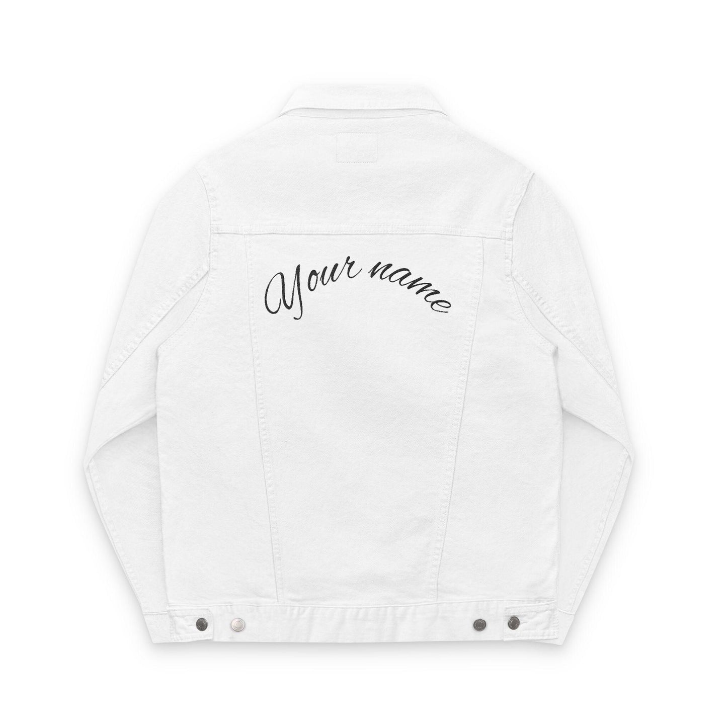 Embroidered Unisex Denim Jacket - Personalized Name Embroidery, Custom Name Jean LaTasse, Unique Jean Jacket Gift, Stylish Denim Outerwear,