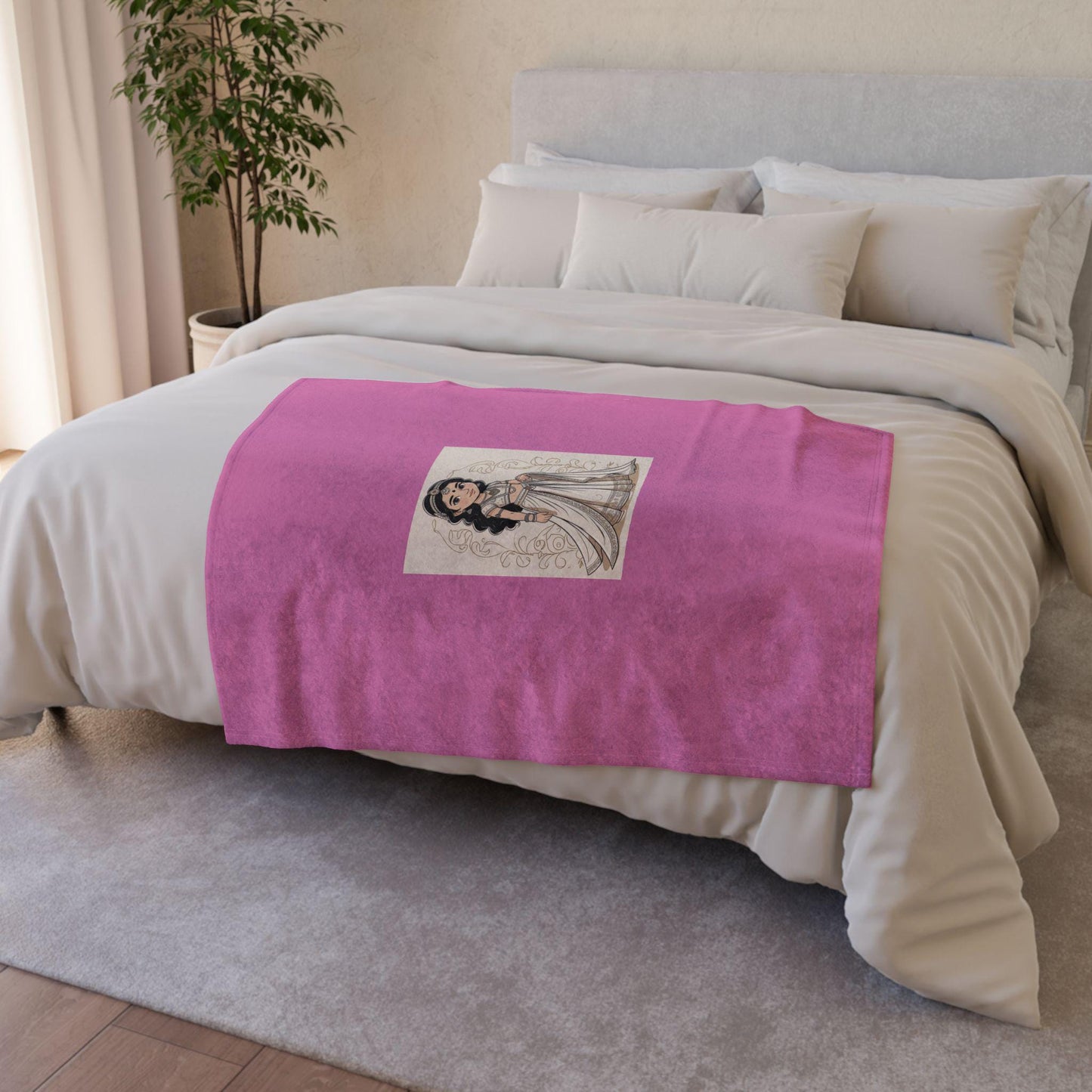Princess Blanket, Castle Princess Decoration, Royal Princess Comfort, Soft Polyester Throw, Princess Bed Decor, Jean LaTasse Design