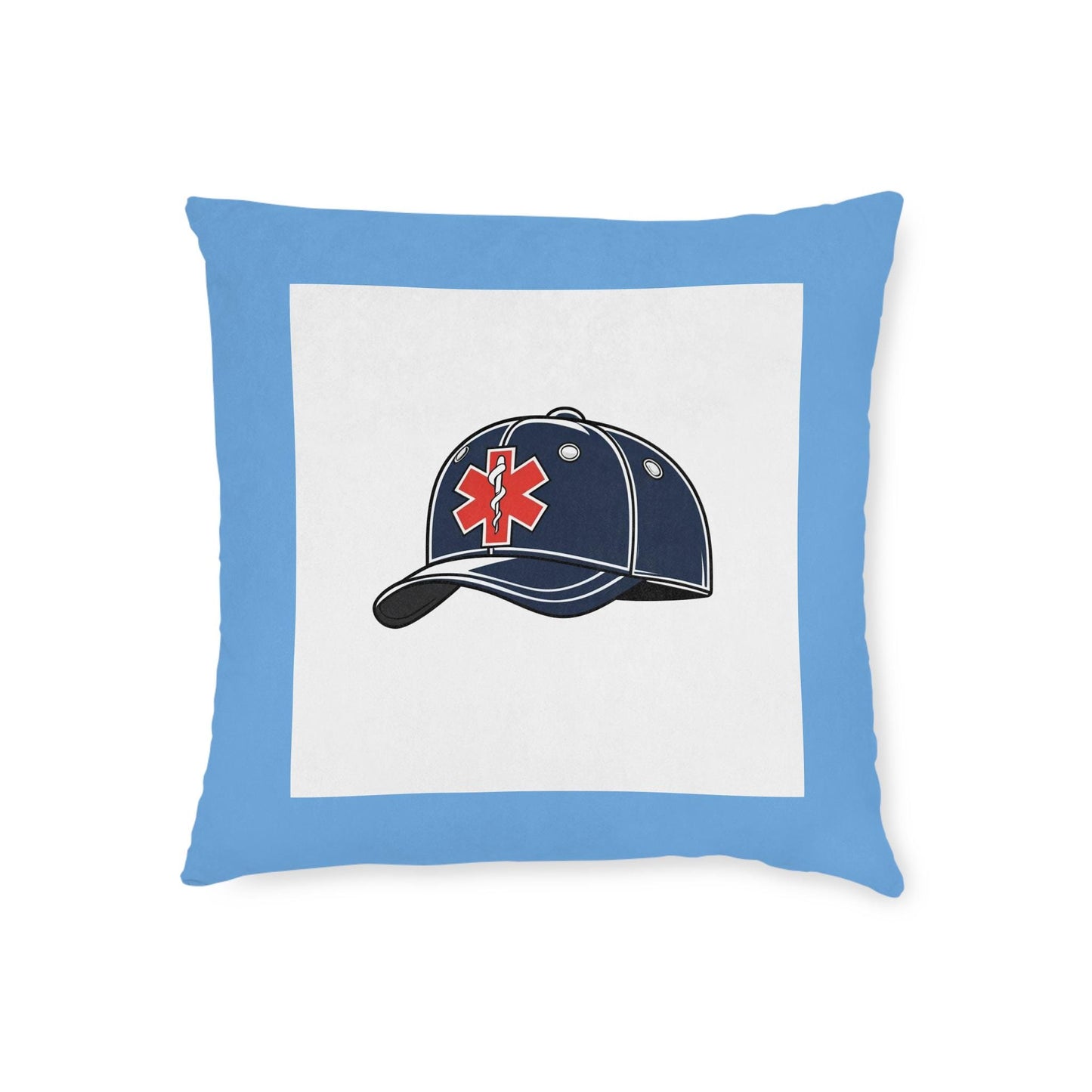 EMT Hat Square Pillow, Room Decor, EMT Gift, Home Accent, Bedding Accessory, Jean's World