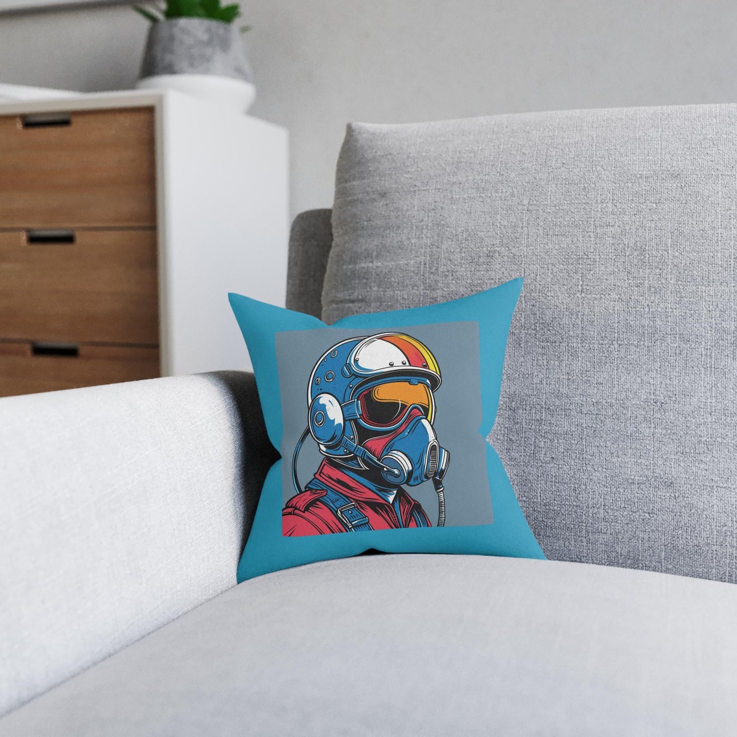 Aviator Square Pillow, Fighter Pilot Room Decor, Jet Pilot Chair Cushion, Air Force Aviation Throw Pillow, Unique Gift for Pilots
