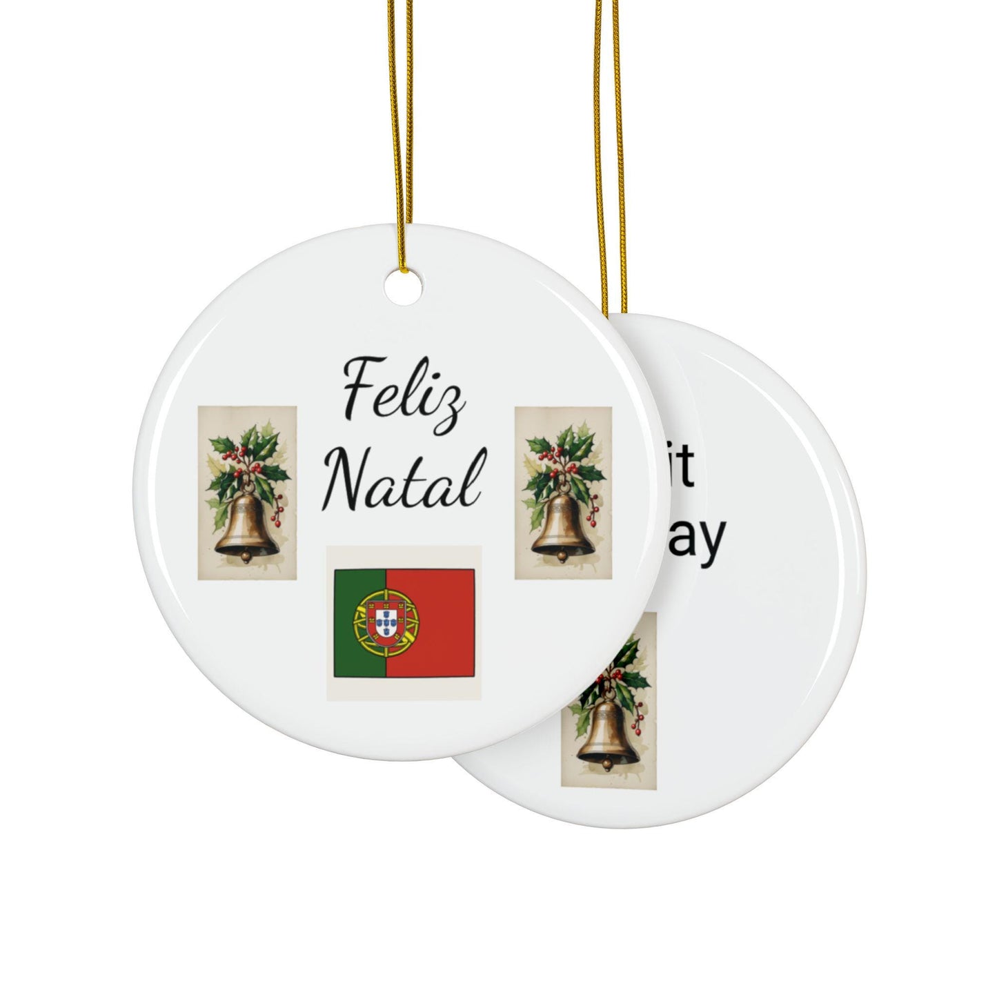 Double-Sided Ceramic Ornaments for Holiday Decor, Personalized Christmas Gift, Festive Tree Decoration, Unique Keepsake