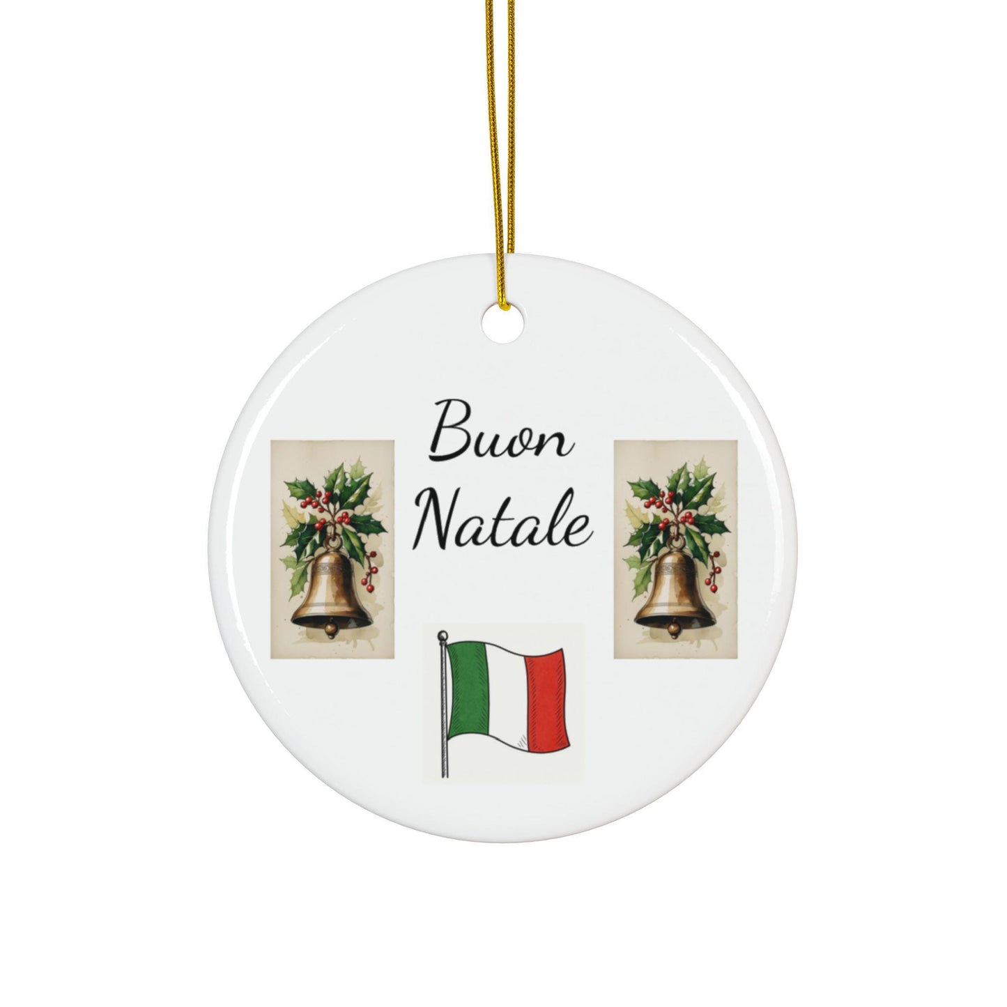 Double-Sided Ceramic Ornaments for Holiday Decor, Christmas Tree Decoration, Festive Gift, Home Decor