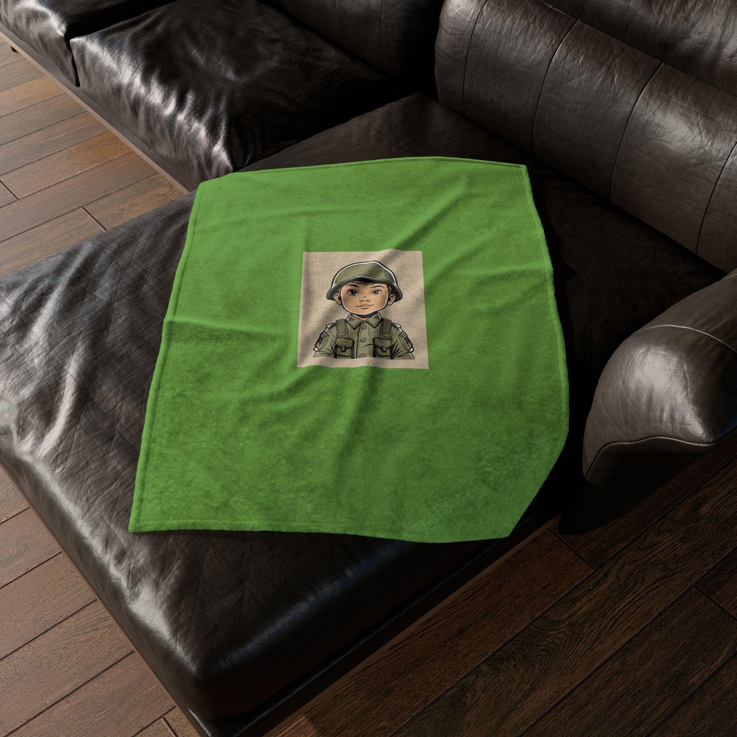Army Soldier Soft Polyester Blanket - Perfect Decor for Young Soldier, Chair Spread, Bedroll - Military Home Decor, Bedroom Throw, Room