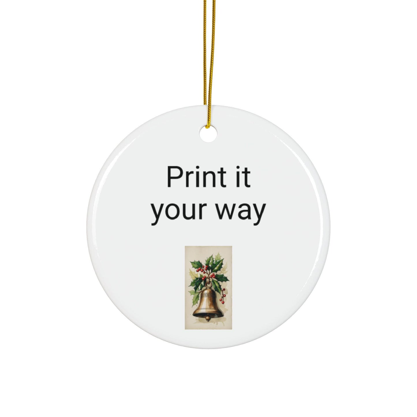 Double-Sided Ceramic Ornaments for Holiday Decor, Personalized Christmas Gift, Festive Tree Decoration, Unique Keepsake