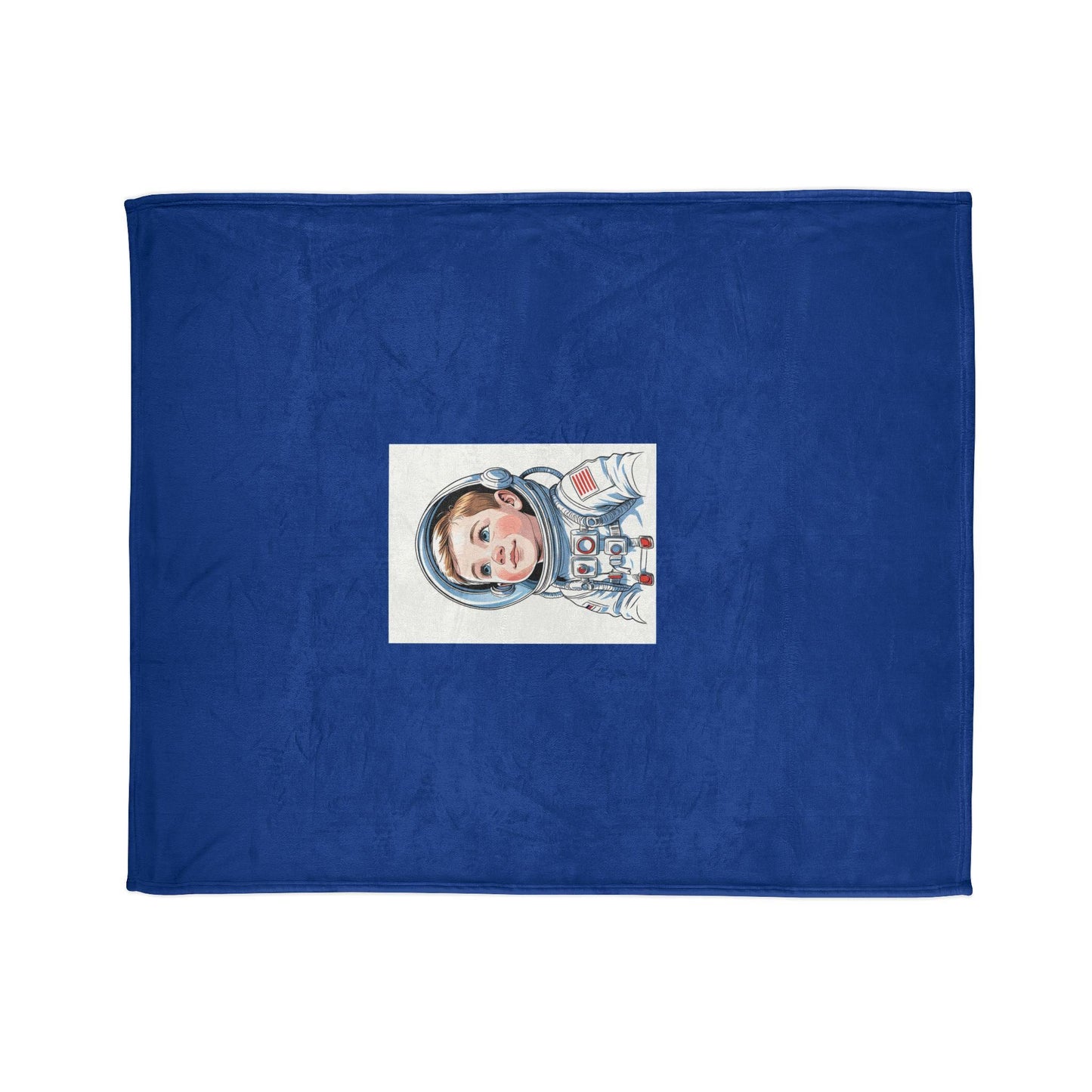 Polyester Blanket - Jean LaTasse Astronaut Design, Space Themed Kids Room Decor, Reach for the Stars, Bed Throw, Chair Cover, Gift for Young
