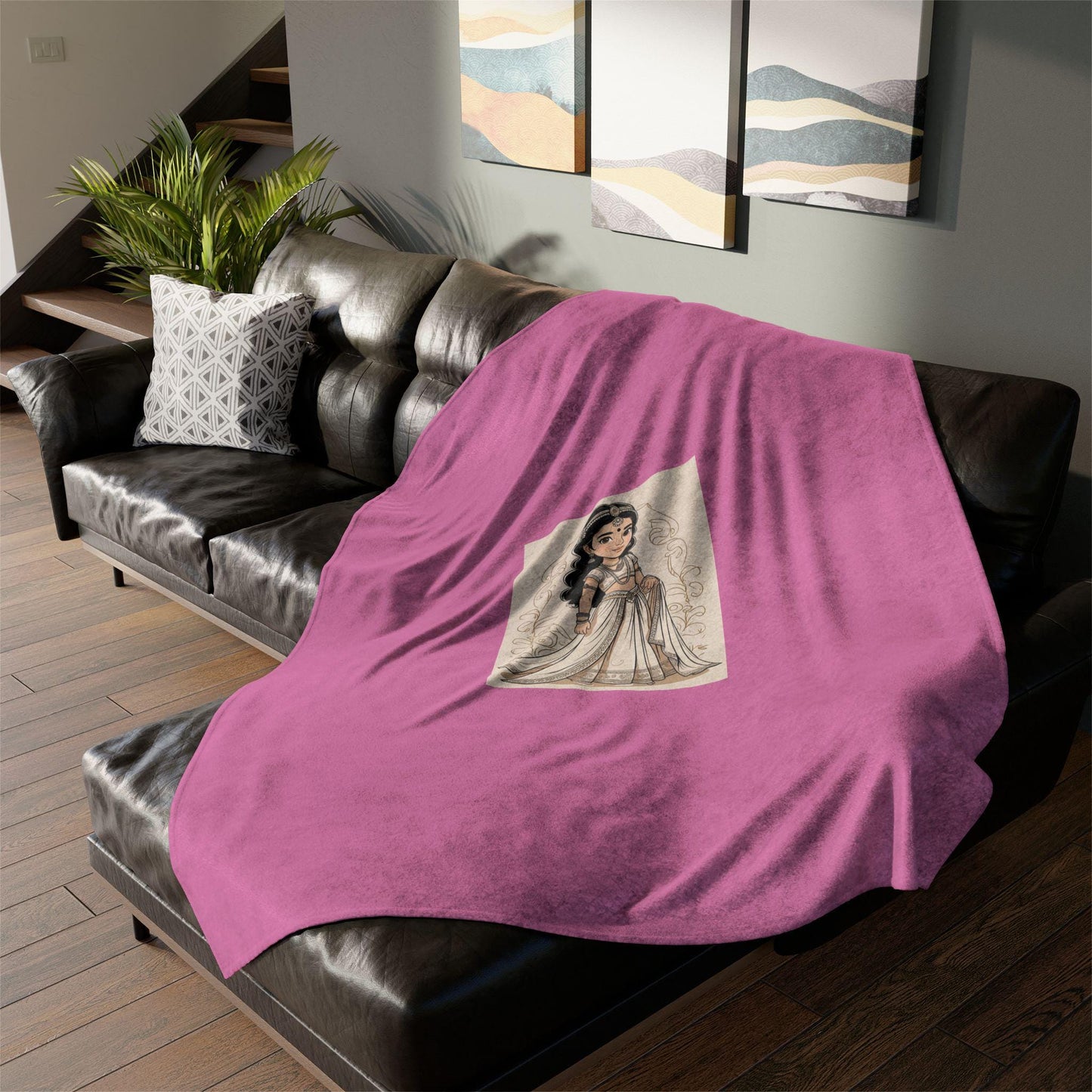 Princess Blanket, Castle Princess Decoration, Royal Princess Comfort, Soft Polyester Throw, Princess Bed Decor, Jean LaTasse Design