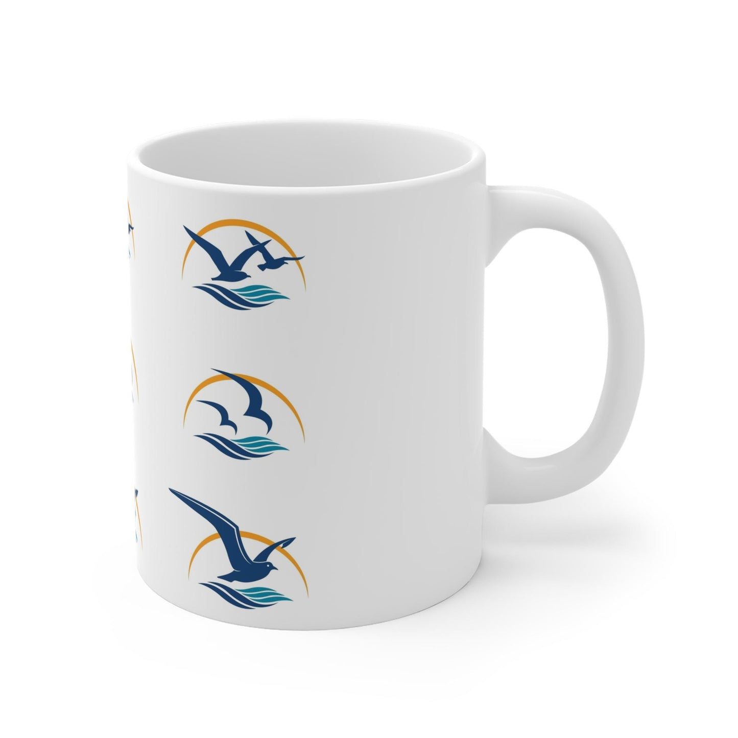 Mug 11oz - Light airy flowing, Floral Coffee Cup, Boho Tea Mug, Ceramic Home Decor, Gifts for Her, Unique Kitchenware