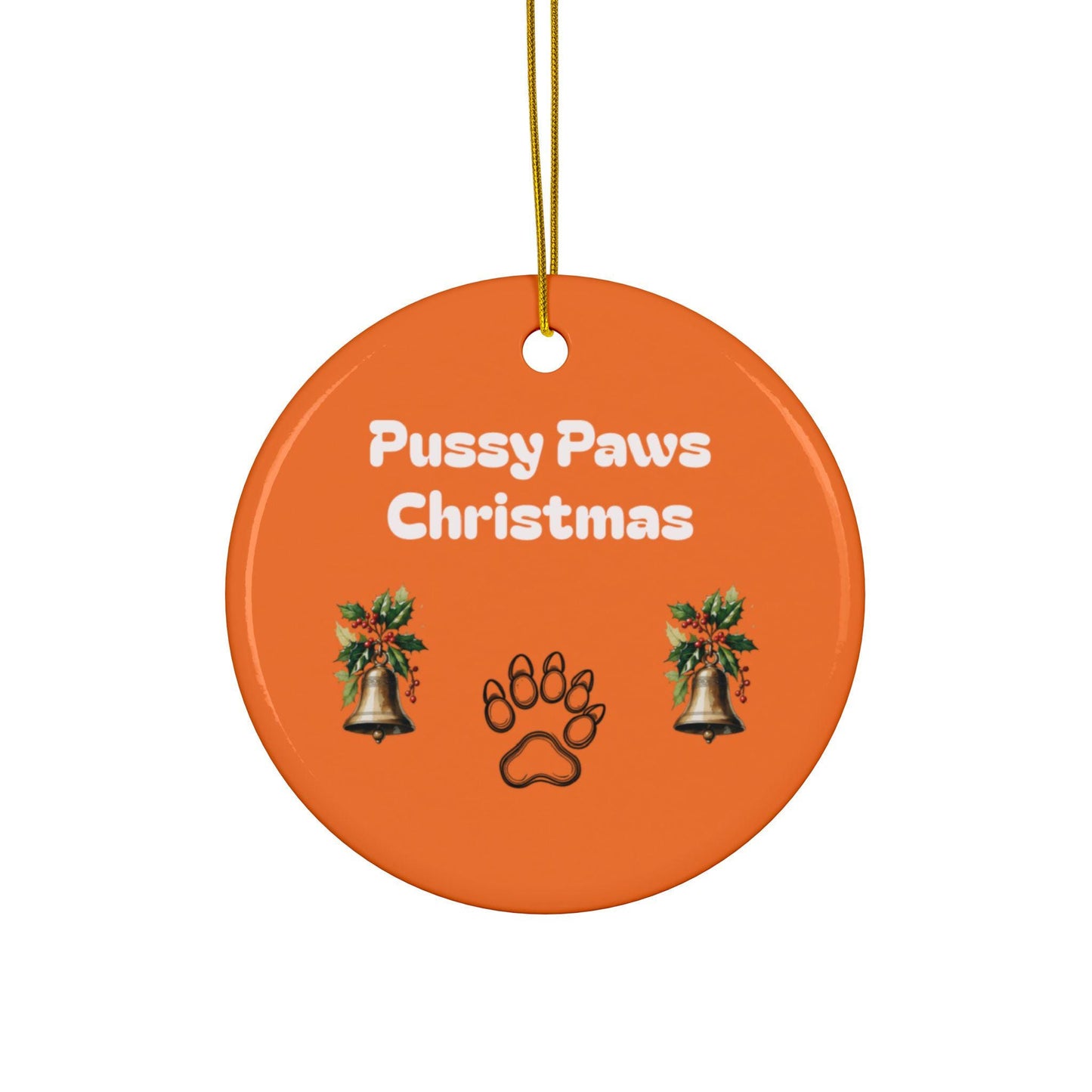 Ceramic Christmas Ornaments, Personalized Cat Holiday Gift, Double-Sided Decoration, Custom Cat Lover Present, Christmas Ornament Set,