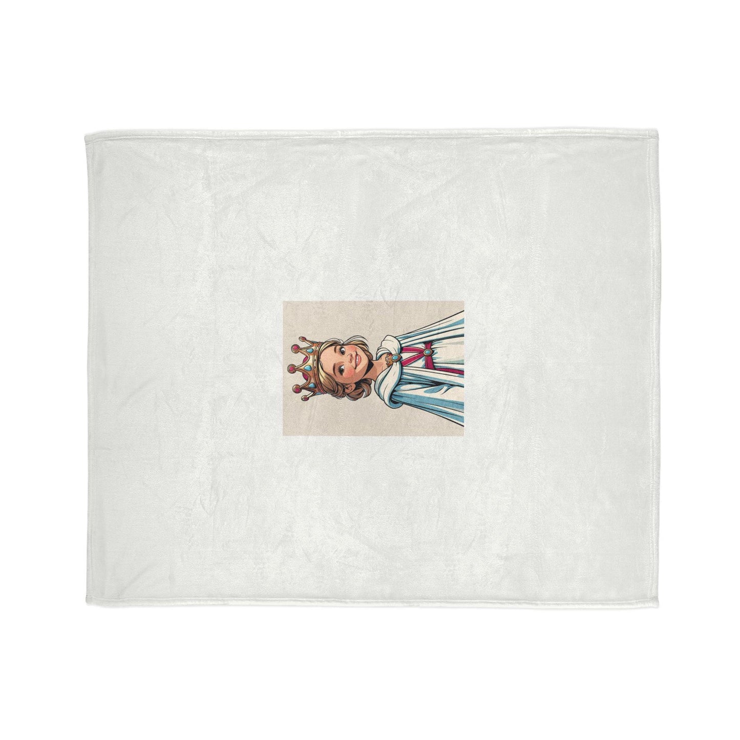 Royal Polyester Blanket for Young Queens, Purity and Royalty Design, Bed Chamber Decoration, Princess Blanket, Soft Bed Throw,