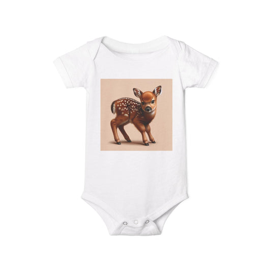 Cute Fawn Infant Onesie, Baby Shower Gift, Newborn Outfit, Animal Theme, Adorable Baby Clothing