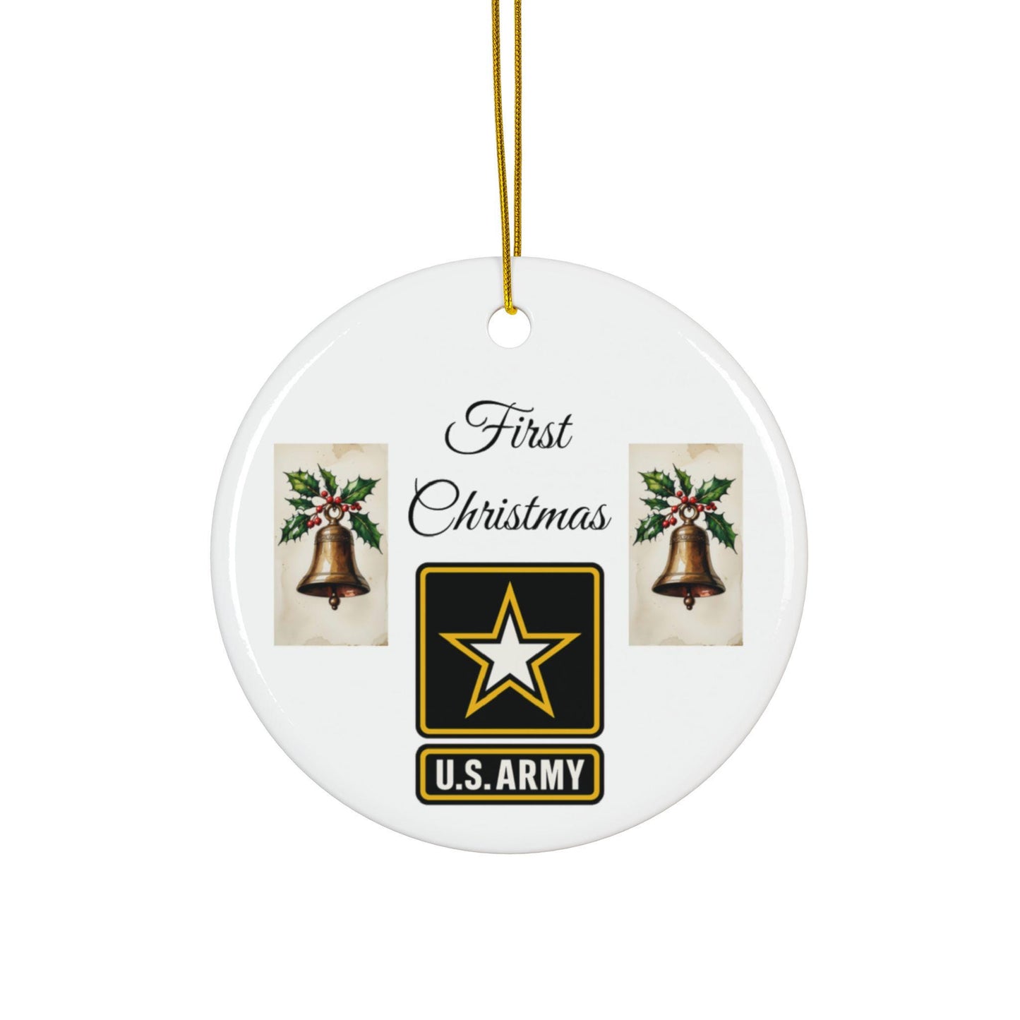 Double-Sided Decorative Army Ornaments, Personalized Christmas Decor, US Army Holiday Gift, Ornaments for Keepsake, Unique Gift Idea