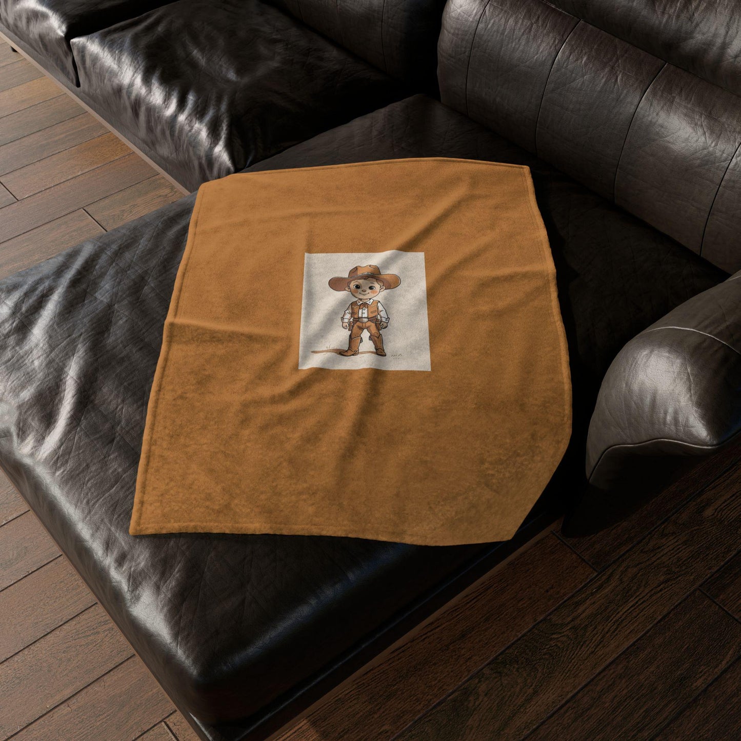Cowboy Dreams Polyester Blanket, Western Home Decor Gift, Cowpoke Bedroom Decor, Ranch Decor, Wild West Kids Room Blanket, Horse Lover Gift