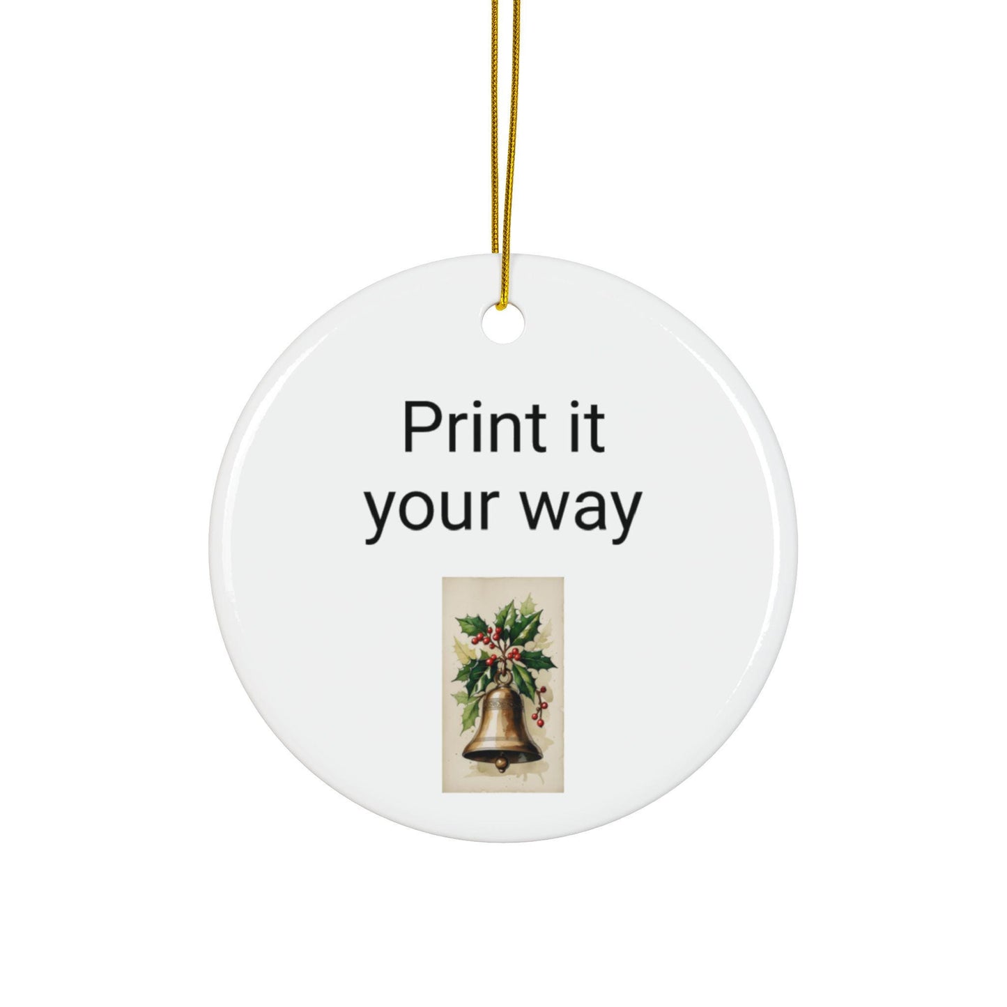 Double-Sided Ceramic Ornaments for Holiday Decor, Christmas Tree Decoration, Festive Gift, Home Decor