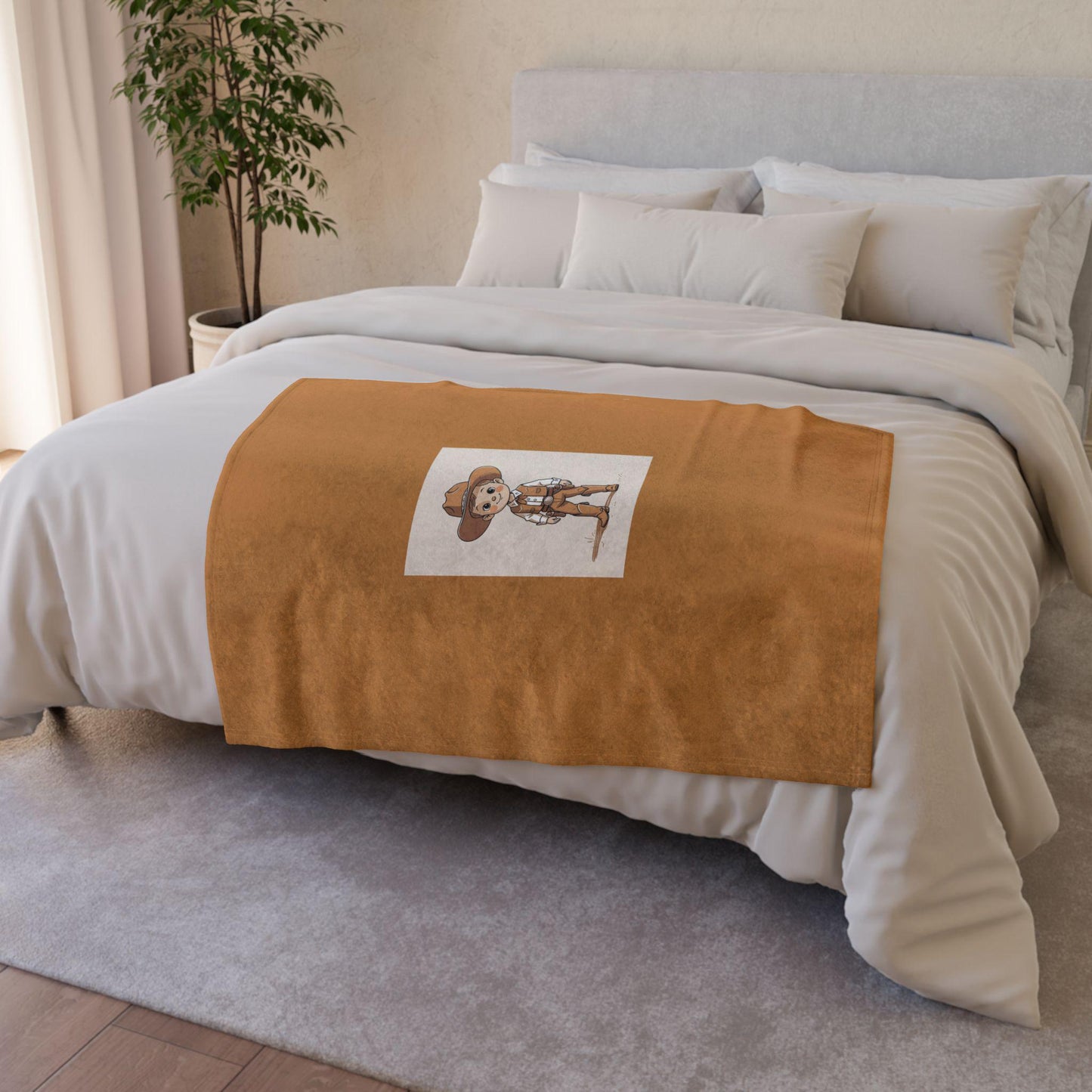 Cowboy Dreams Polyester Blanket, Western Home Decor Gift, Cowpoke Bedroom Decor, Ranch Decor, Wild West Kids Room Blanket, Horse Lover Gift