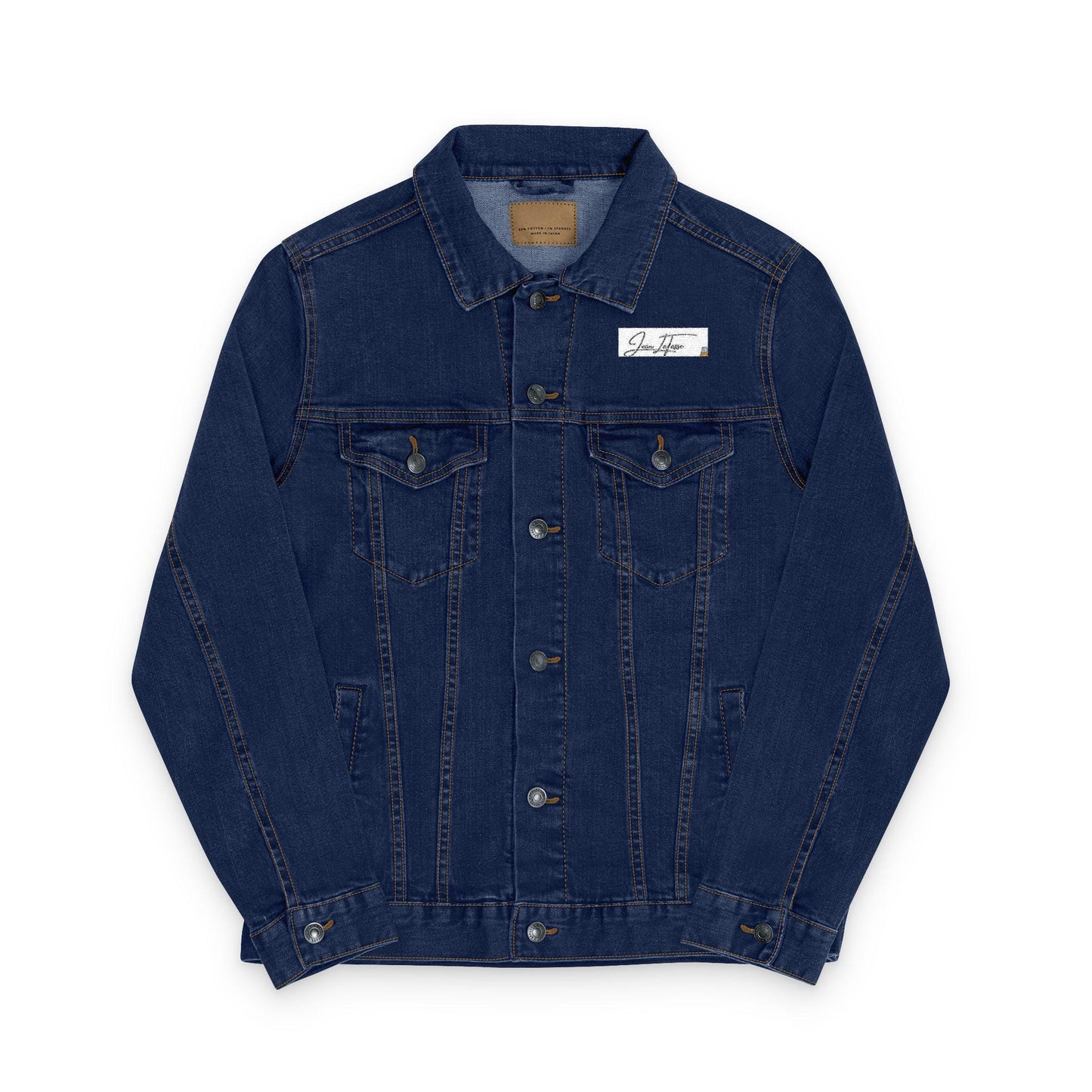 Embroidered Denim Jacket - Vibrant Butterfly Design