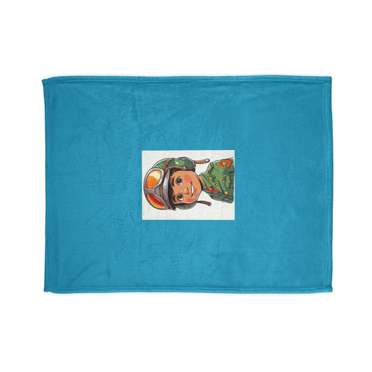 Throw Blanket for Young Aspiring Fighter Pilots - Soft Cozy Pilot Decor for Bed or Chair, Jean LaTasse Design, Patriotic Gift, Home Decor