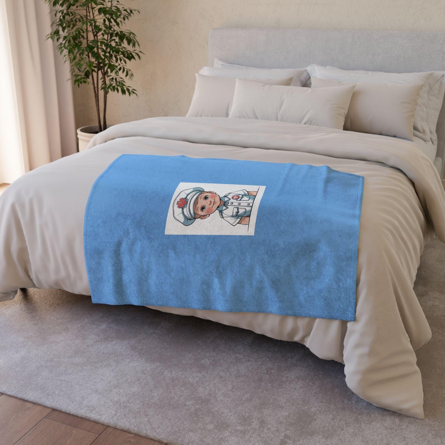 EMT-Inspired Soft Polyester Blanket - Jean LaTasse Design, Gift for Aspiring EMT, Public Service Decor, Safety and Protection Home