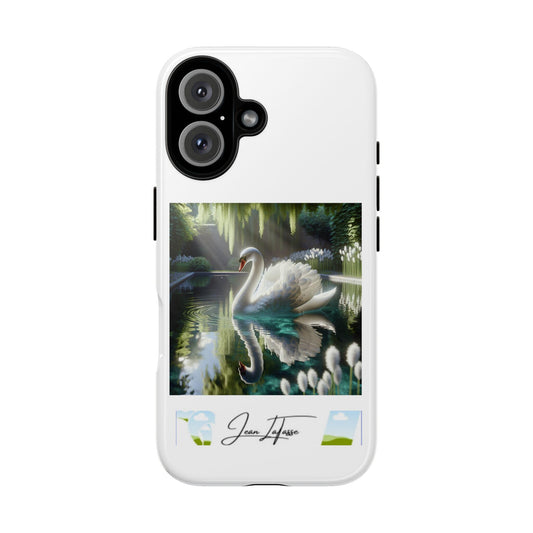 Elegant Swan Phone Case - Botanical Art, Nature Lover, Eco-Friendly Gift, Unique Design, Stylish Protection
