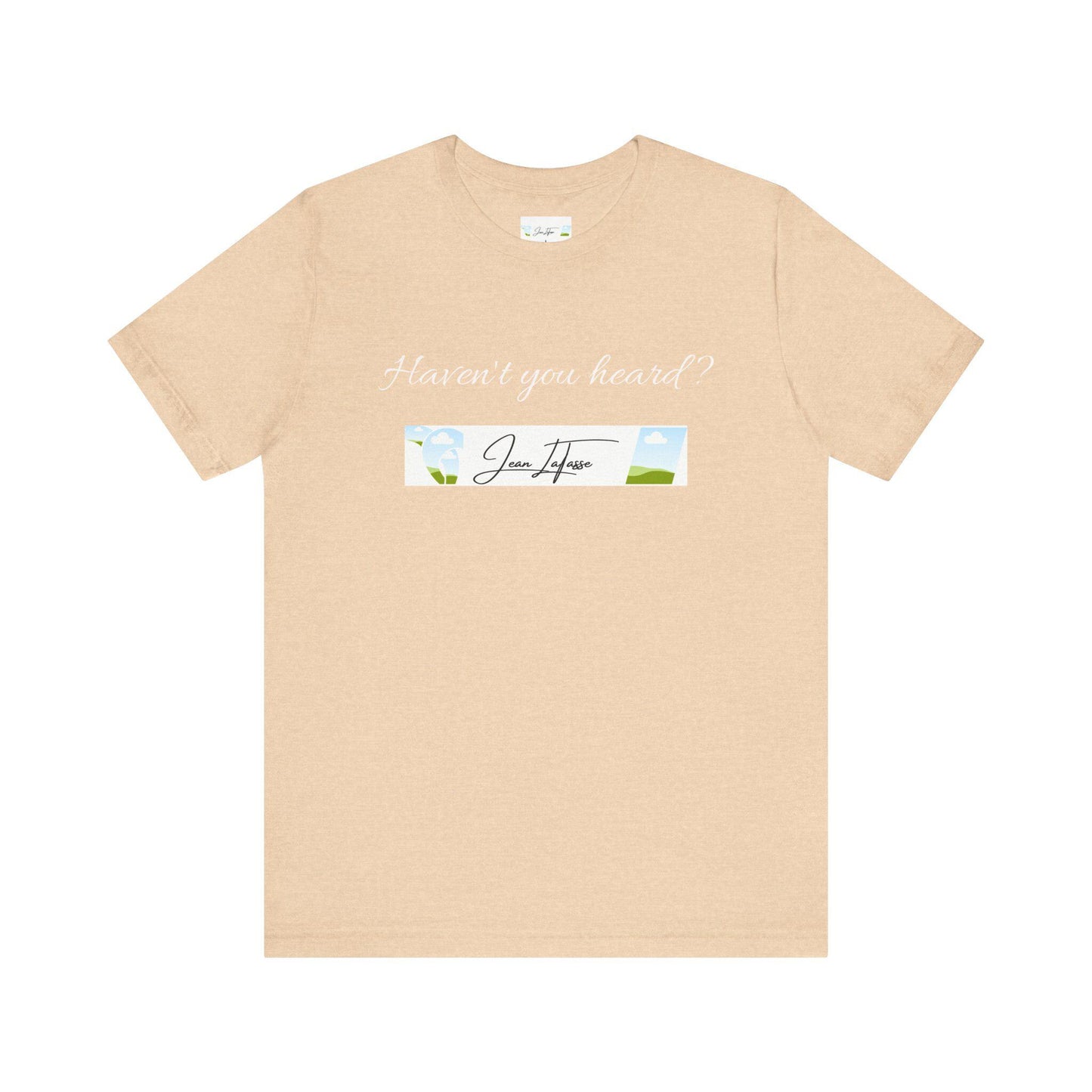 Jean LaTasse New Guy in Town Unisex Tee, Short Sleeve Tshirt, Vintage Jean's World Design, T-shirt, Top, Cotton Shirt, Classic Tee