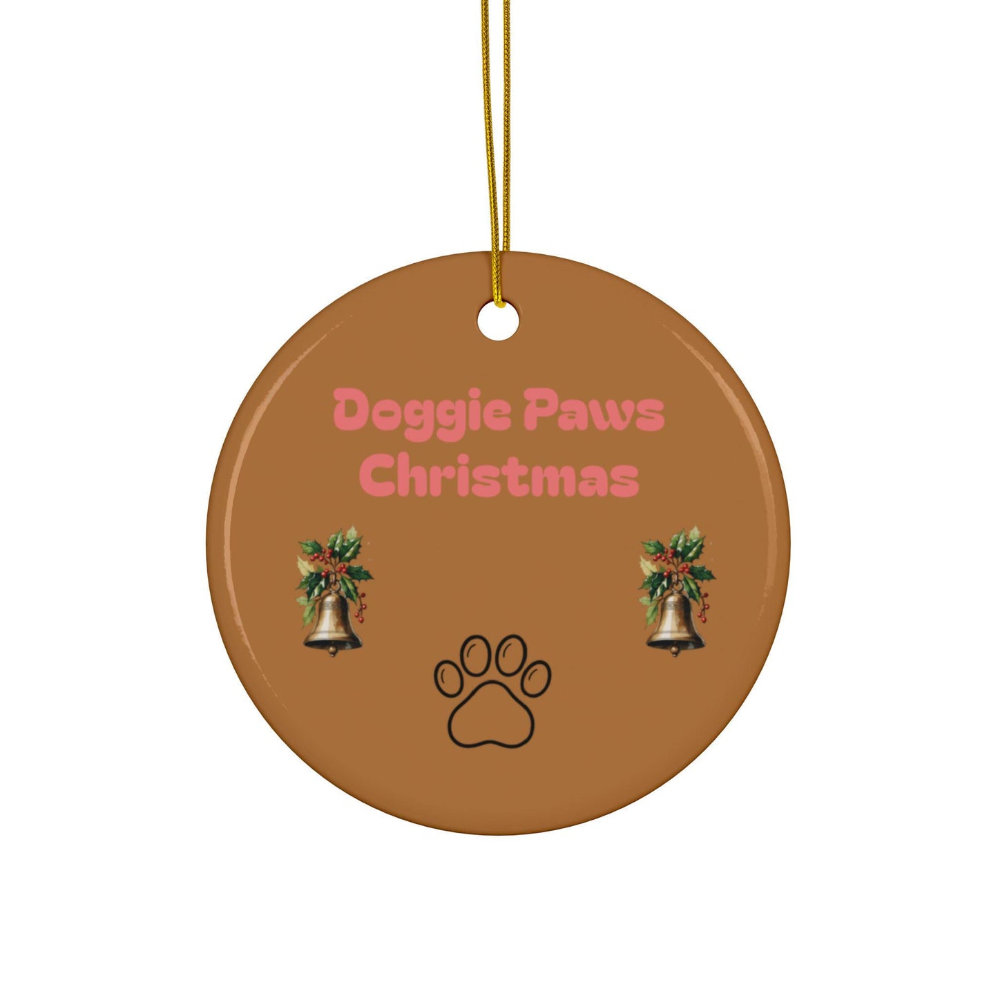 Ceramic Ornaments, Personalized Christmas Greeting Dog Lover Gift, Decorative Holiday Keepsake, Double-Sided, Custom Ornament Set, Pet