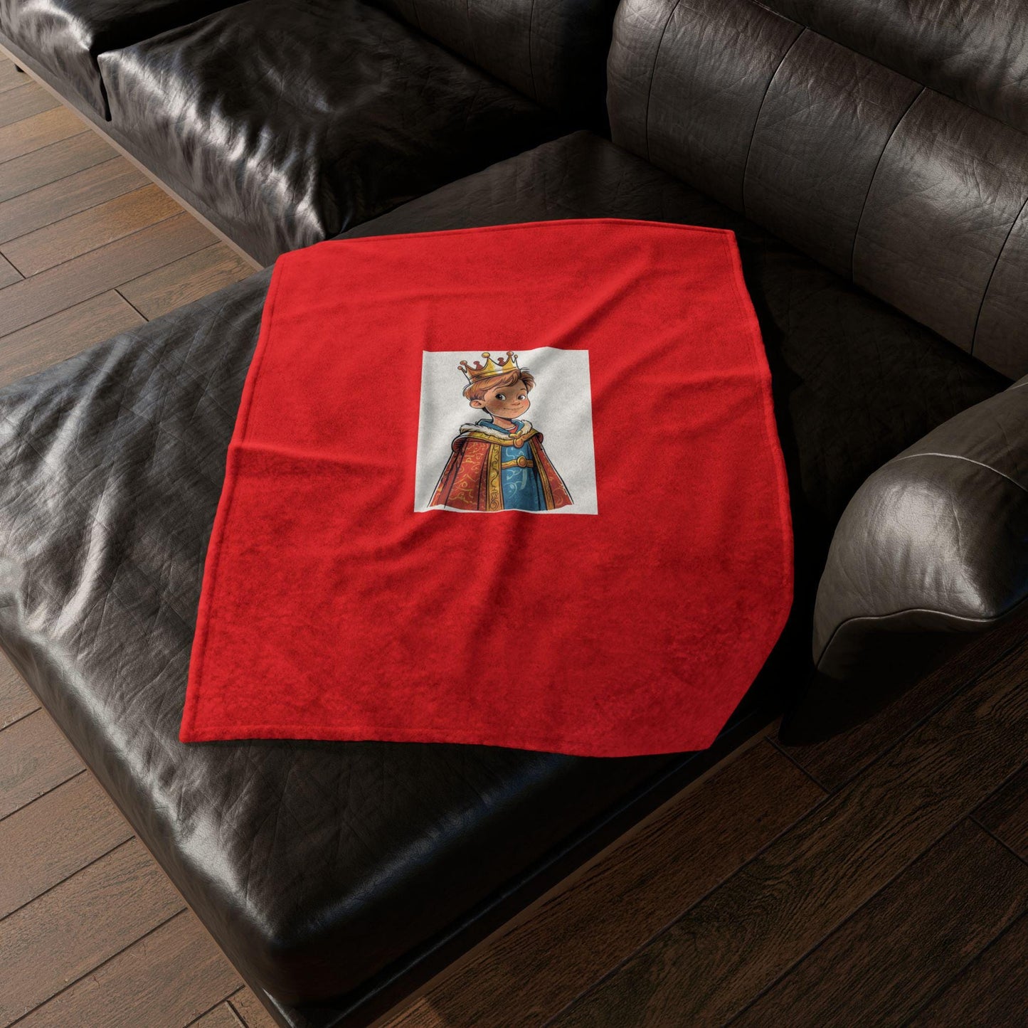 Blanket, Young King in the Making, Royal Decoration for Bedchamber, Chair or Bed, Soft Throw Blanket, Gift for Kids