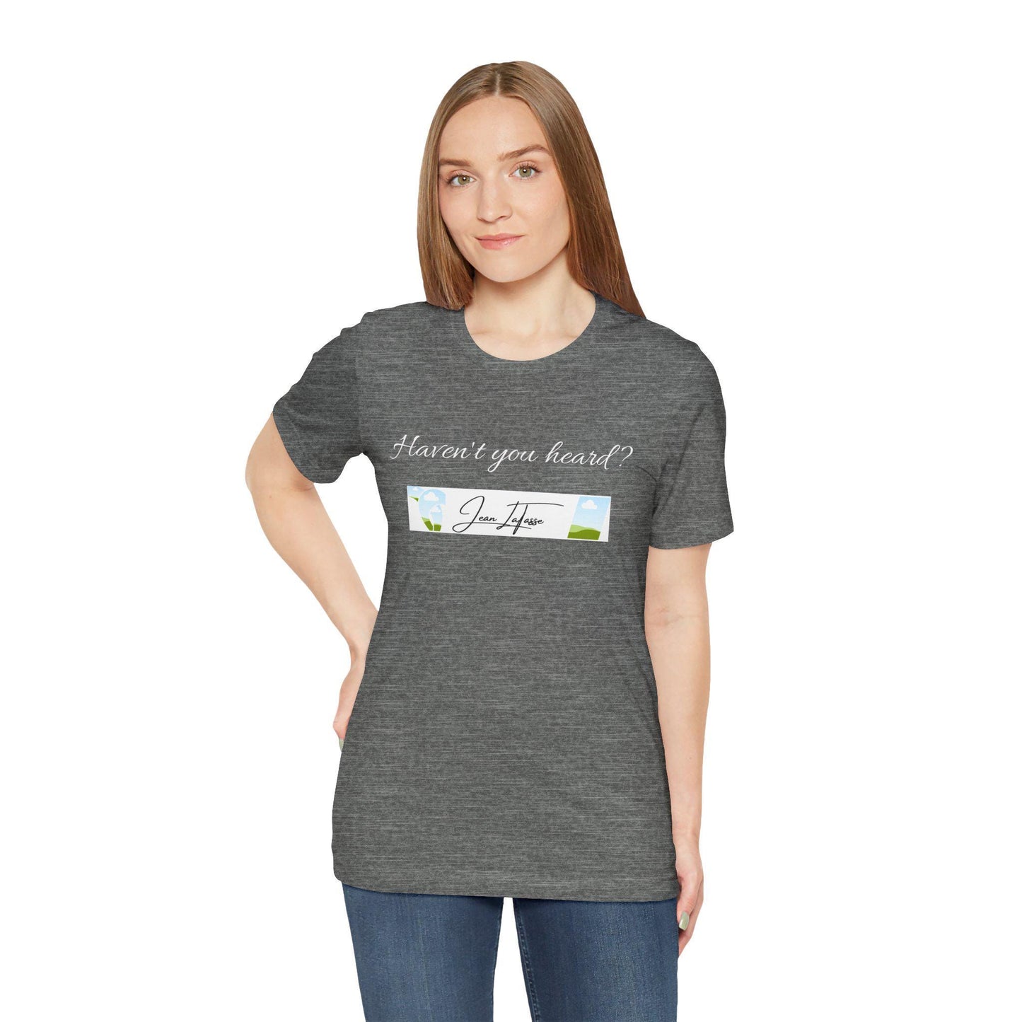 Jean LaTasse New Guy in Town Unisex Tee, Short Sleeve Tshirt, Vintage Jean's World Design, T-shirt, Top, Cotton Shirt, Classic Tee