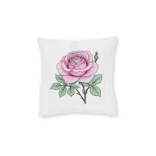 Vintage Rose Square Pillow, Floral Cushion Cover, Home Decor, Gift for Her, Romantic Bedroom Accent, Mother's Day Present