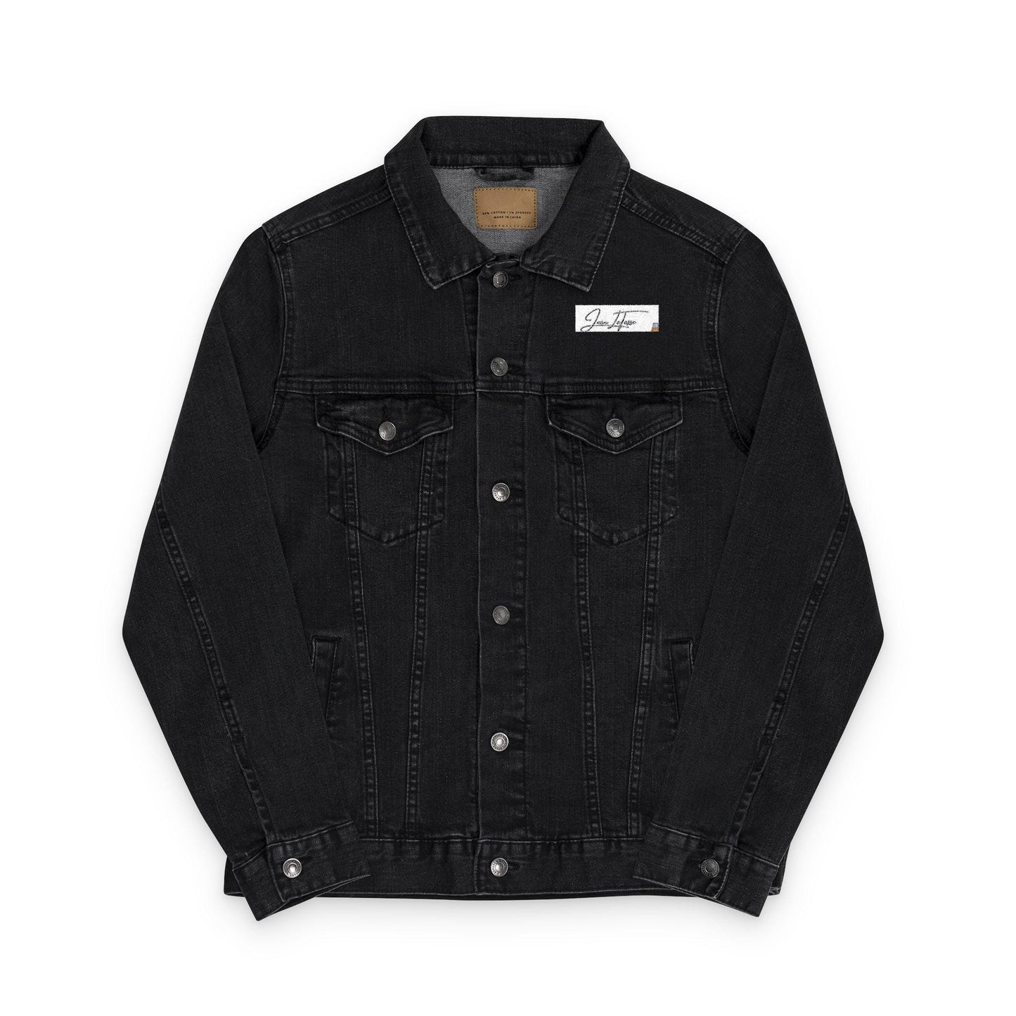 Embroidered Denim Jacket - Vibrant Butterfly Design