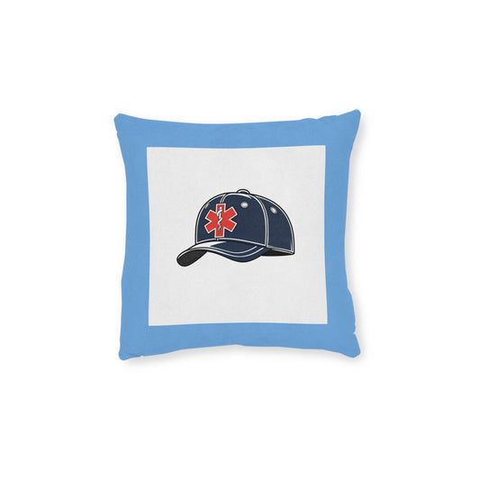 EMT Hat Square Pillow, Room Decor, EMT Gift, Home Accent, Bedding Accessory, Jean's World