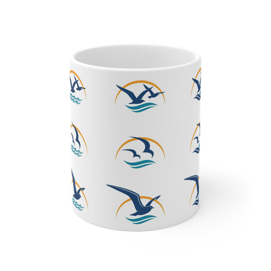 Mug 11oz - Light airy flowing, Floral Coffee Cup, Boho Tea Mug, Ceramic Home Decor, Gifts for Her, Unique Kitchenware
