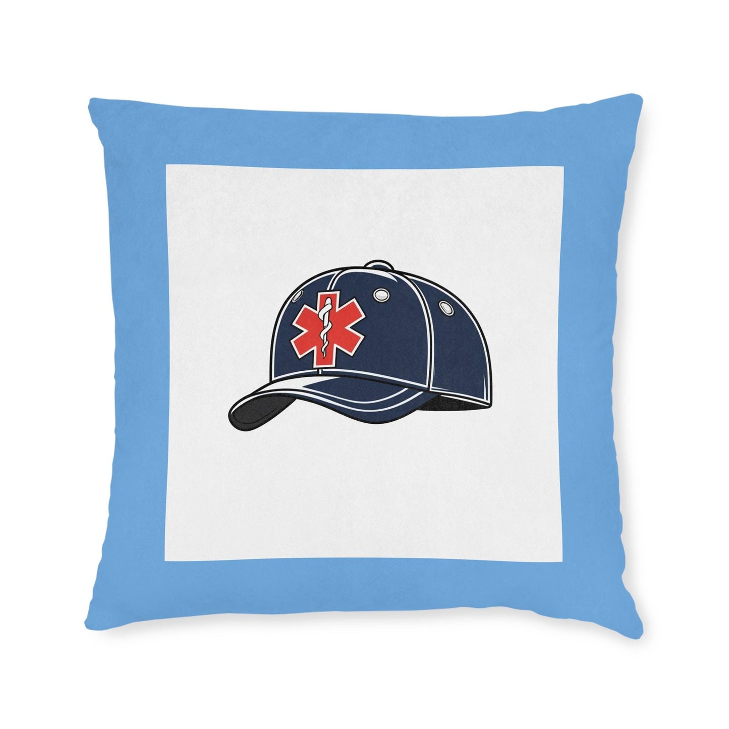 EMT Hat Square Pillow, Room Decor, EMT Gift, Home Accent, Bedding Accessory, Jean's World